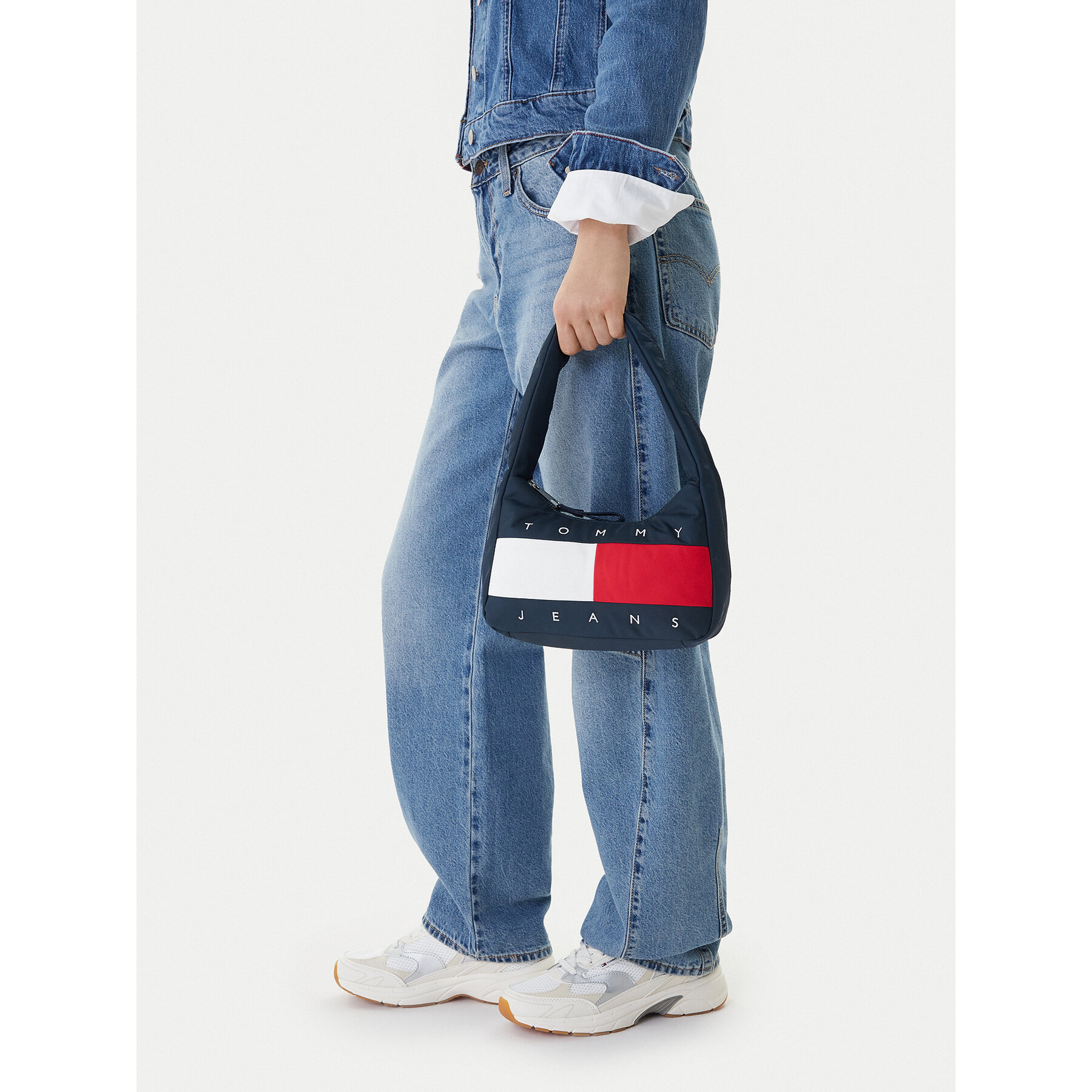 Geantă Tommy Jeans Tjw Archive Shoulder Bag AW0AW18074 Bleumarin