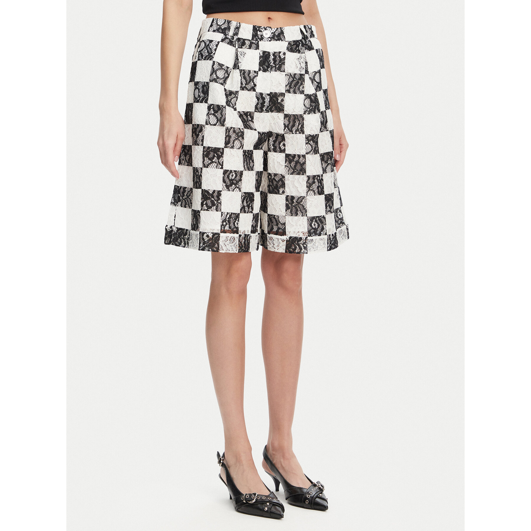 PINKO Stoffshorts 105295 A2MF Weiß Regular Fit
