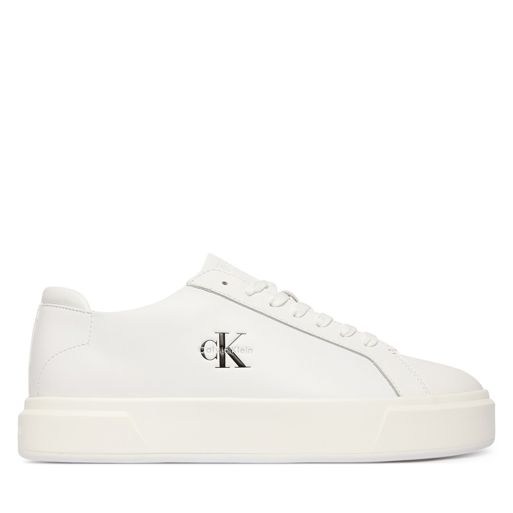 Tenisice Calvin Klein Basket Cupsole Laceup Lth Ml YM0YM01460 Bijela