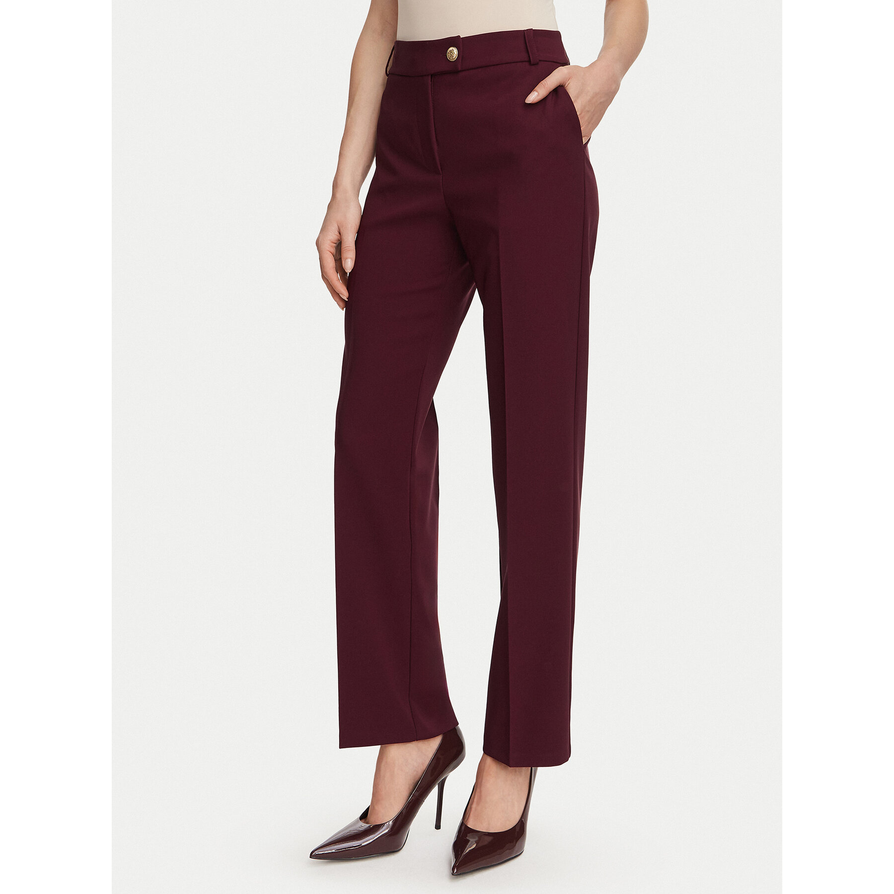 Rinascimento Stoffhose CFC0131088003 Dunkelrot Regular Fit
