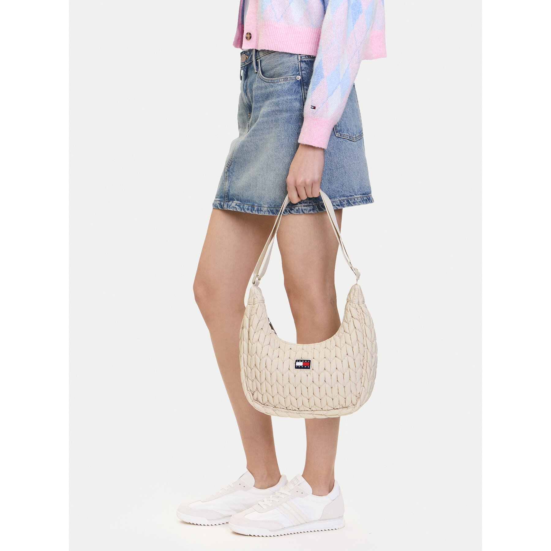 Τσάντα Tommy Jeans Tjw Urban Quilted AW0AW17546 Μπεζ