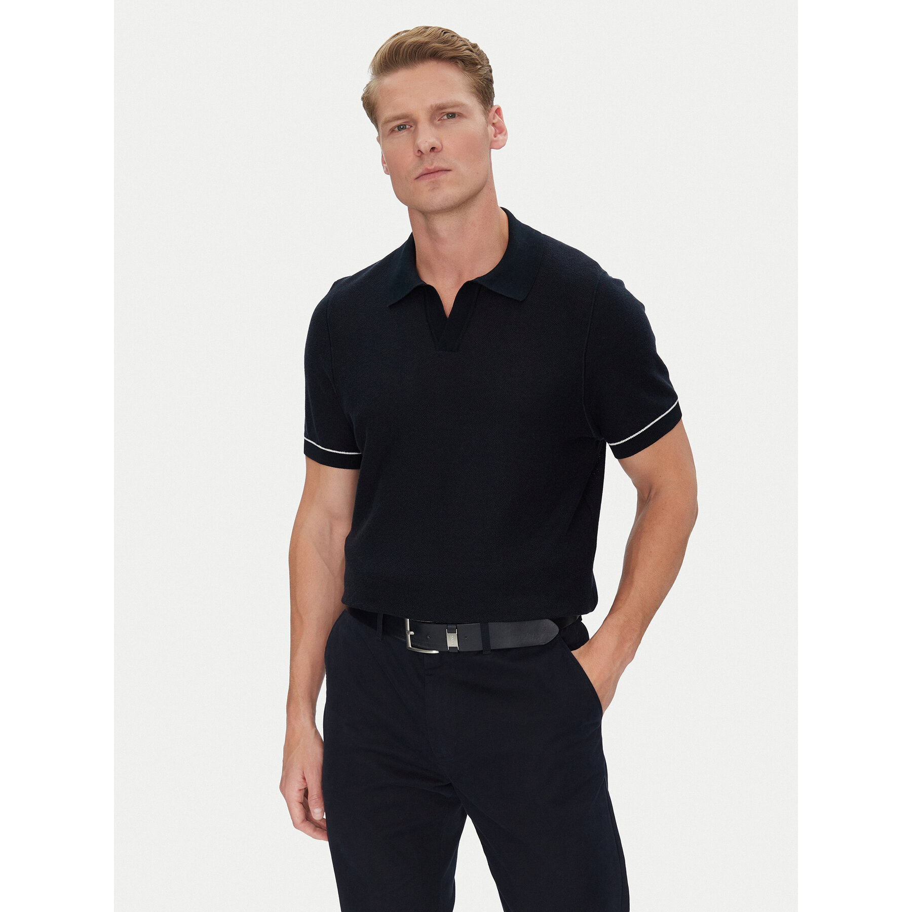 BOSS Polo H-Jianluca 50537654 Blu scuro Regular Fit