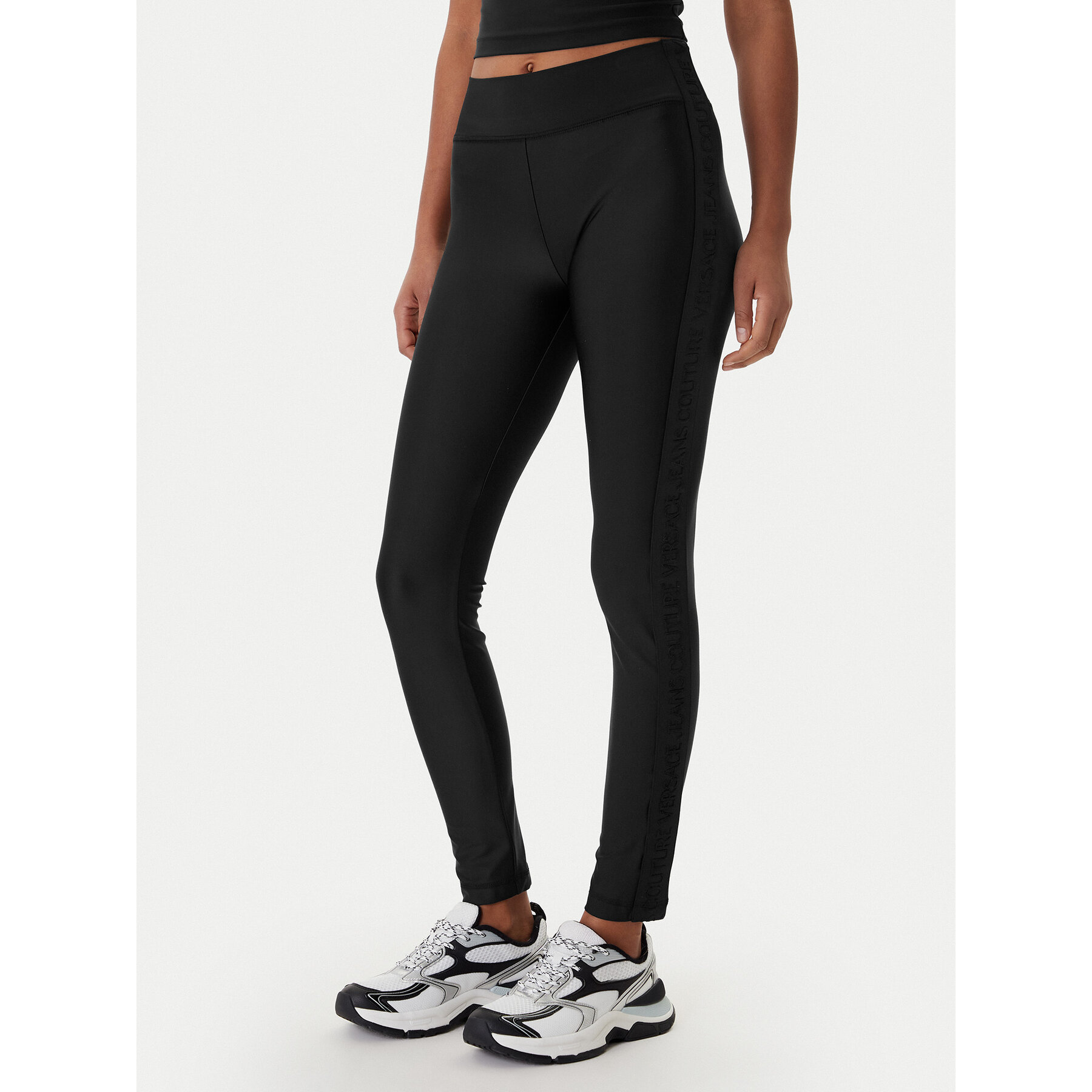 Versace Jeans Couture Leggings 80HAC114 J0128 Schwarz Slim Fit
