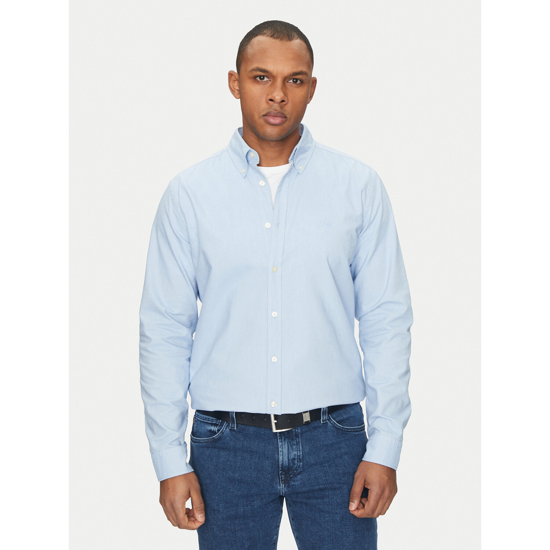 BOSS Hemd Rickert 50519707 Himmelblau Regular Fit