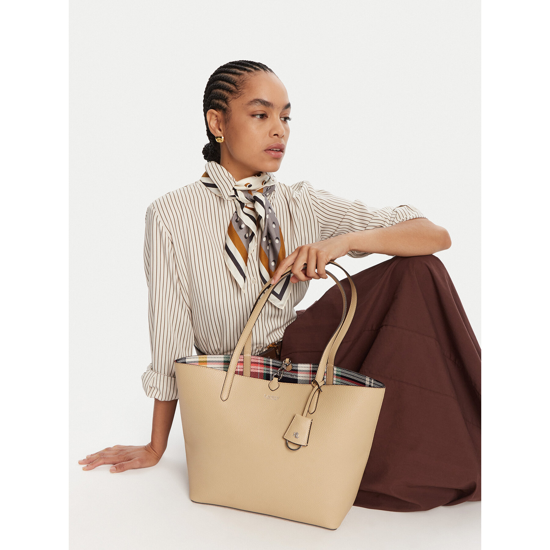 Kabelka LAUREN RALPH LAUREN 431795329071 Béžová