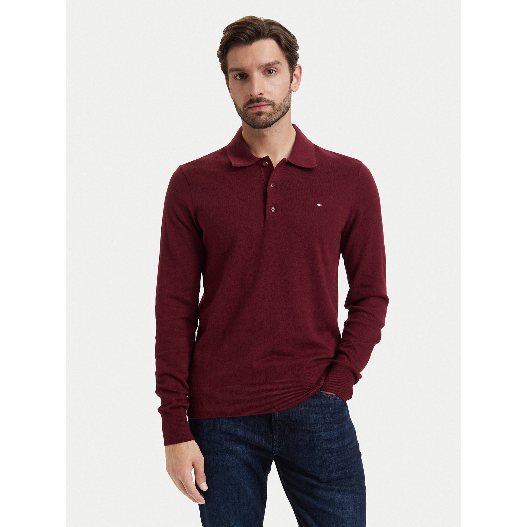 Tommy Hilfiger Pullover MW0MW36519 Dunkelrot Regular Fit