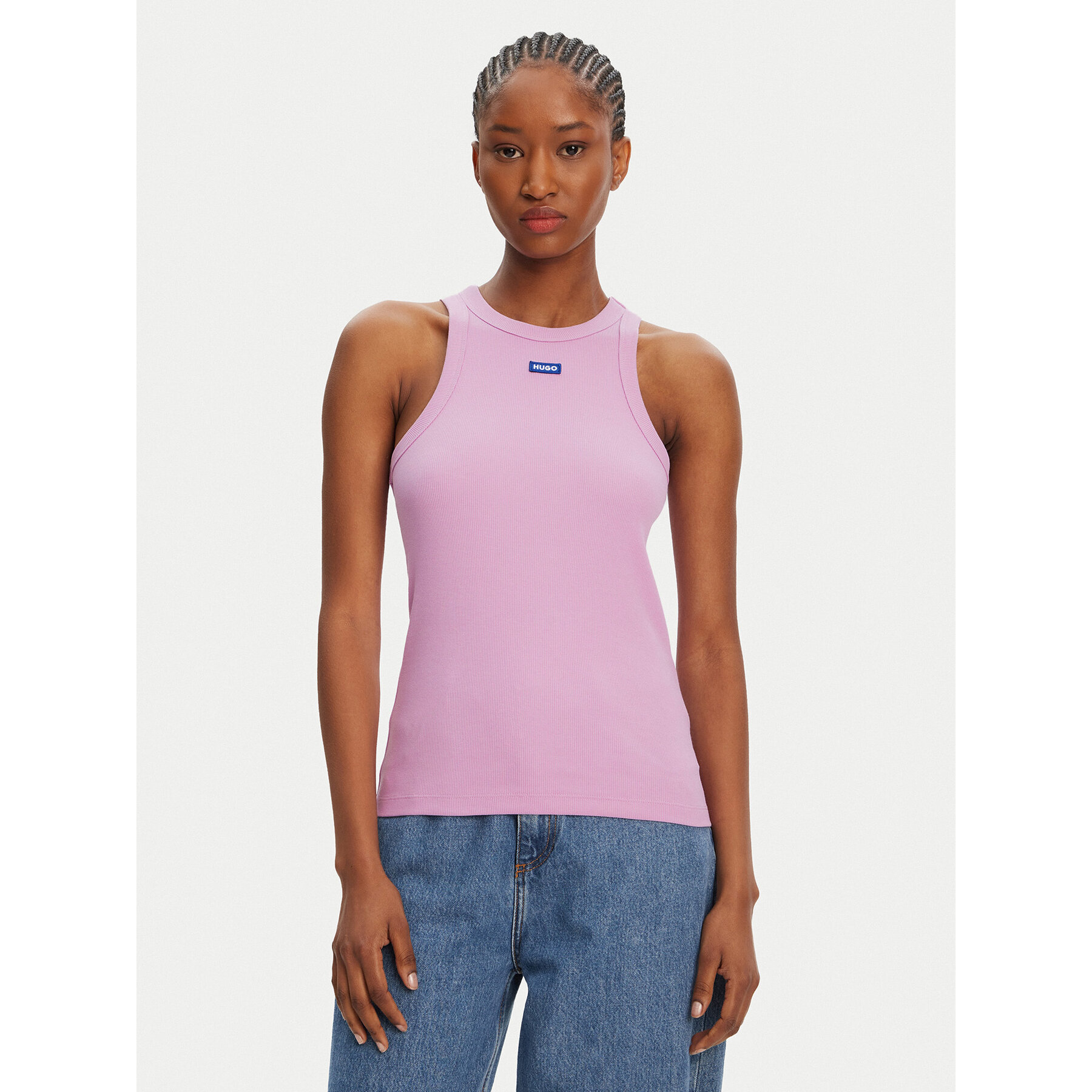 HUGO Felső 50508857 Rózsaszín Slim Fit