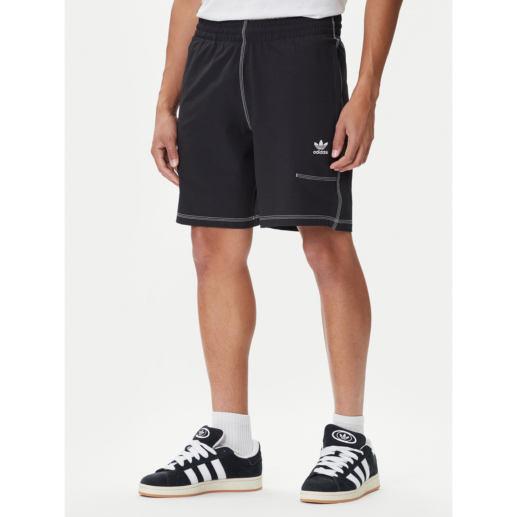 adidas Sportshorts Trefoil Essentials KA8539 Schwarz Loose Fit