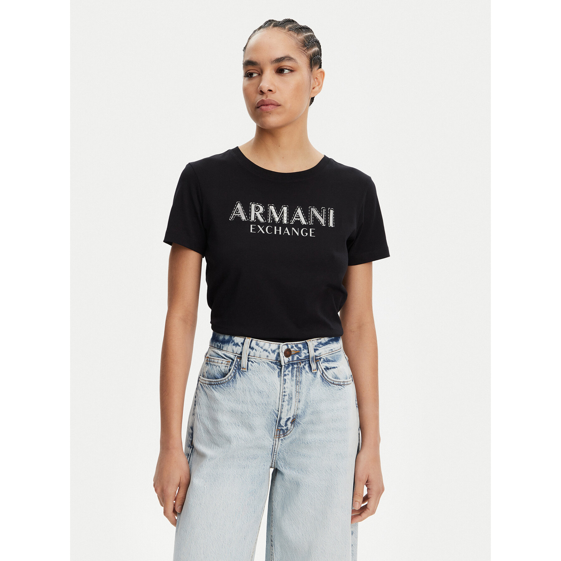 Armani Exchange Póló XW000387 AF10354 UC001 Fekete Regular Fit