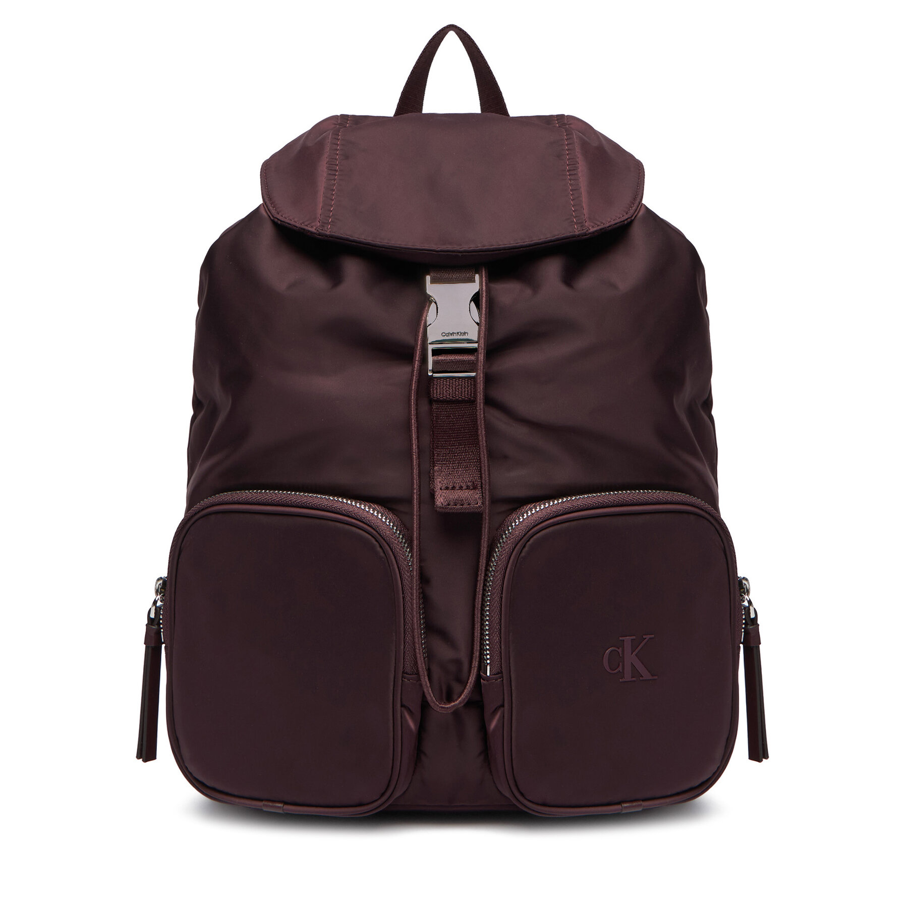 Rucsac Calvin Klein Pocket Nylon Flap Backpack LV04F3133G Vișiniu