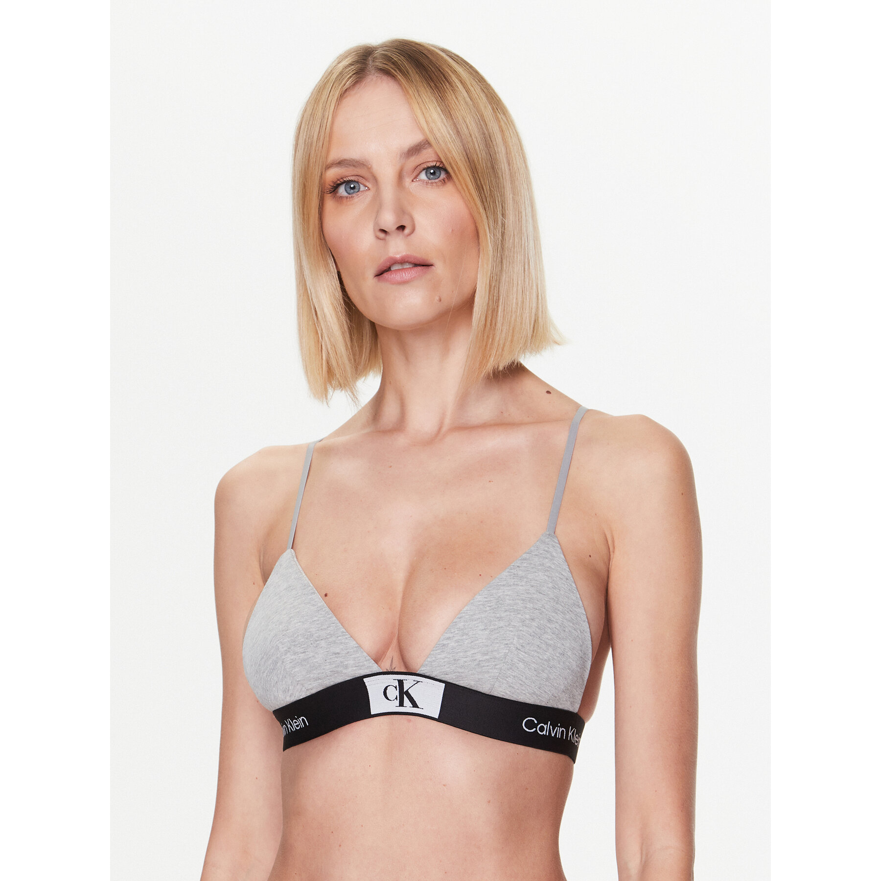 Calvin Klein Underwear Reggiseno Bralette Unlined 000QF7217E Grigio