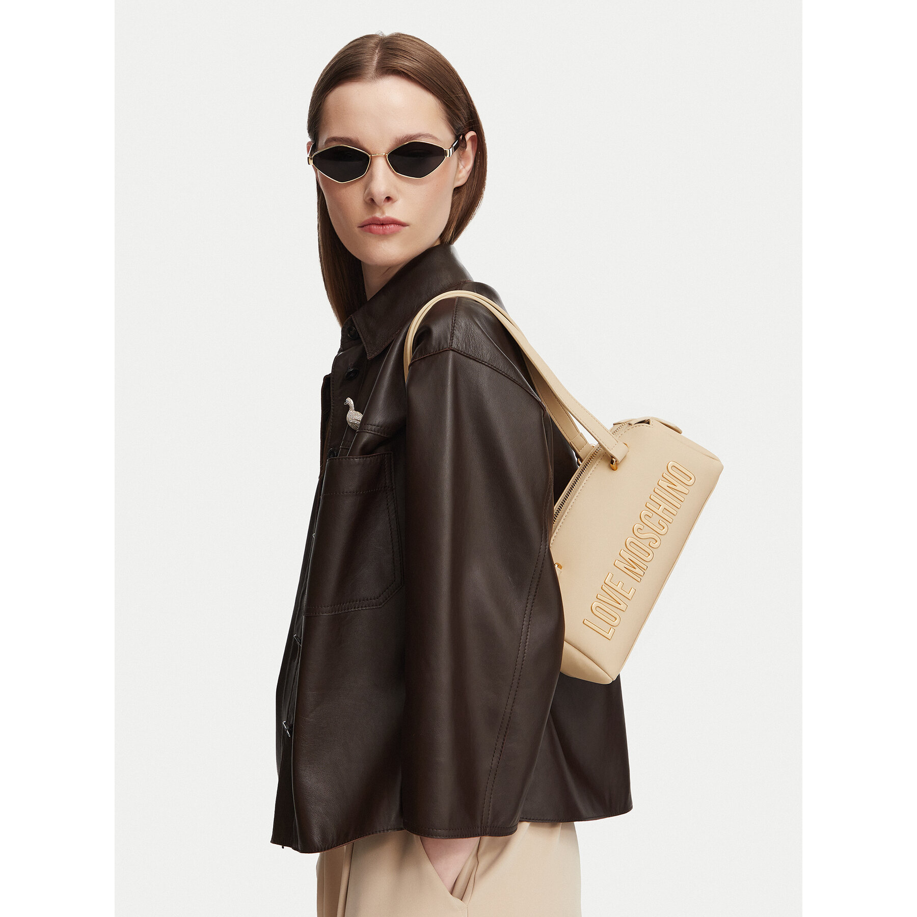 Дамска чанта LOVE MOSCHINO Bold Love JC4184PP1PKD0129 Светлобежов