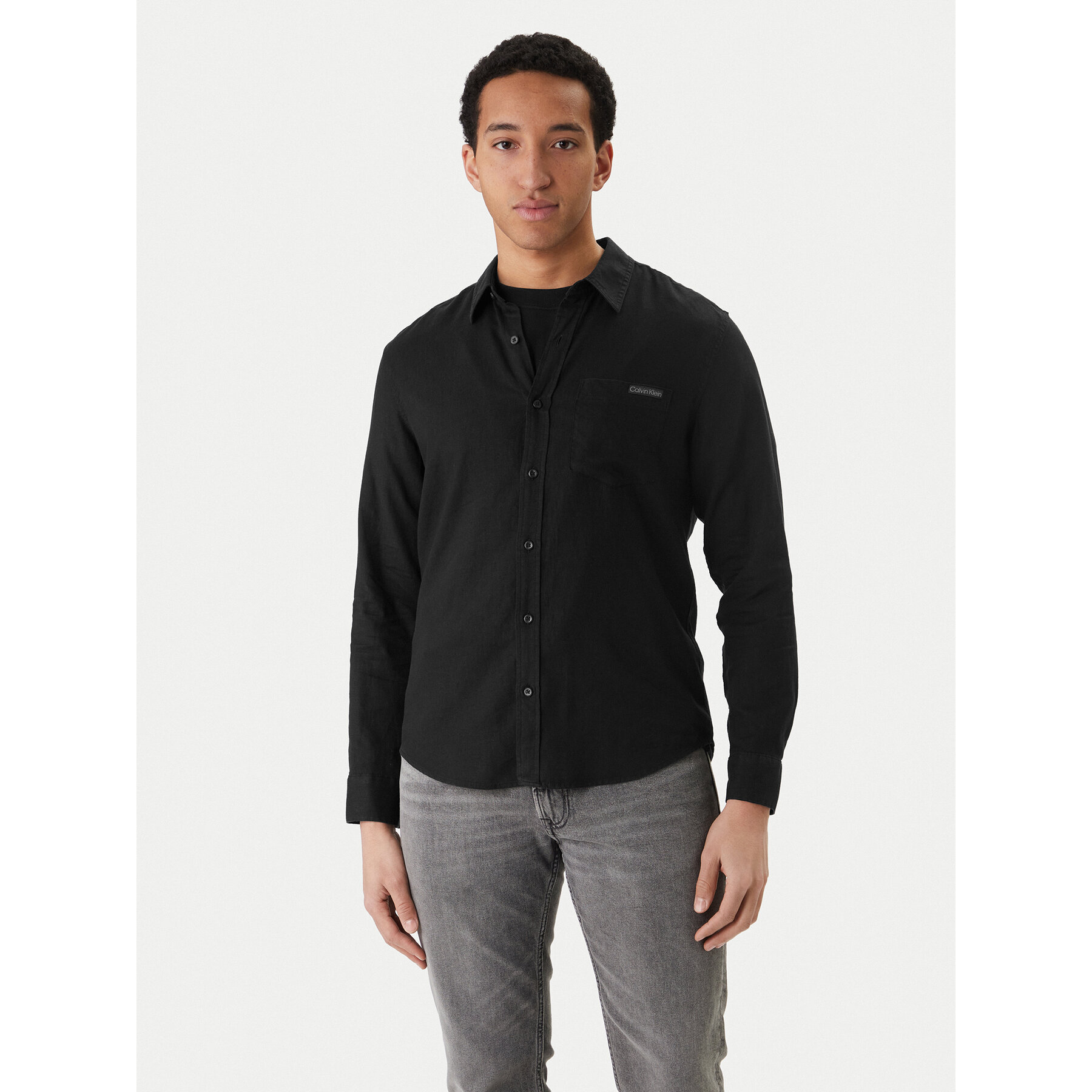Calvin Klein Jeans Hemd LV04RF121G Schwarz Regular Fit