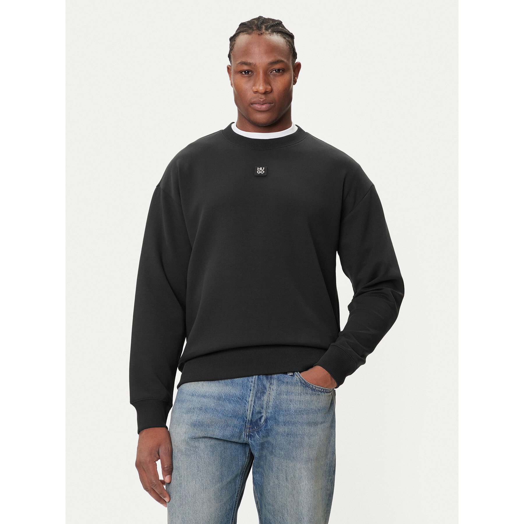 HUGO Sweatshirt Dettil 50533689 Schwarz Relaxed Fit