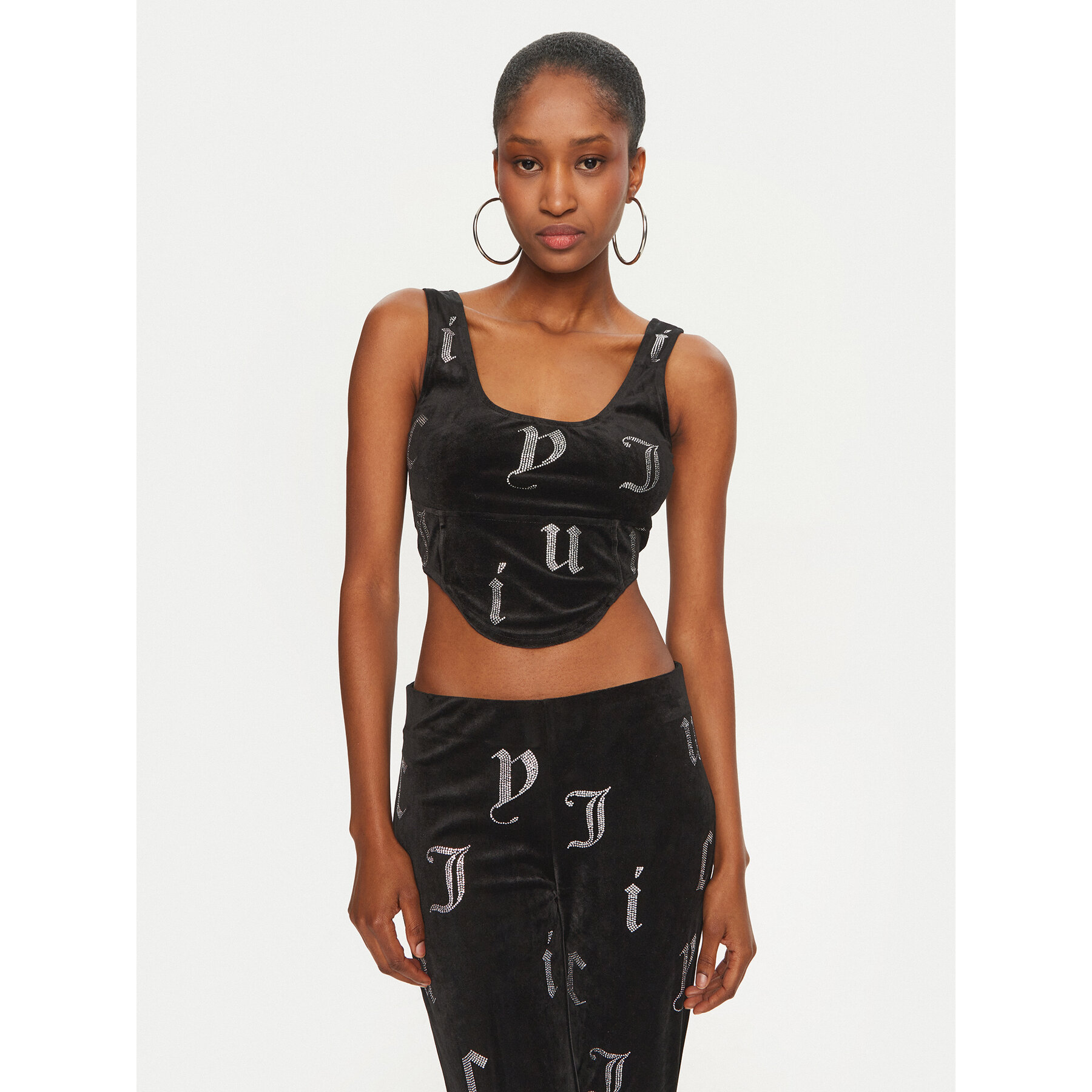 Juicy Couture Top Cait JCMCS224252 Nero Slim Fit