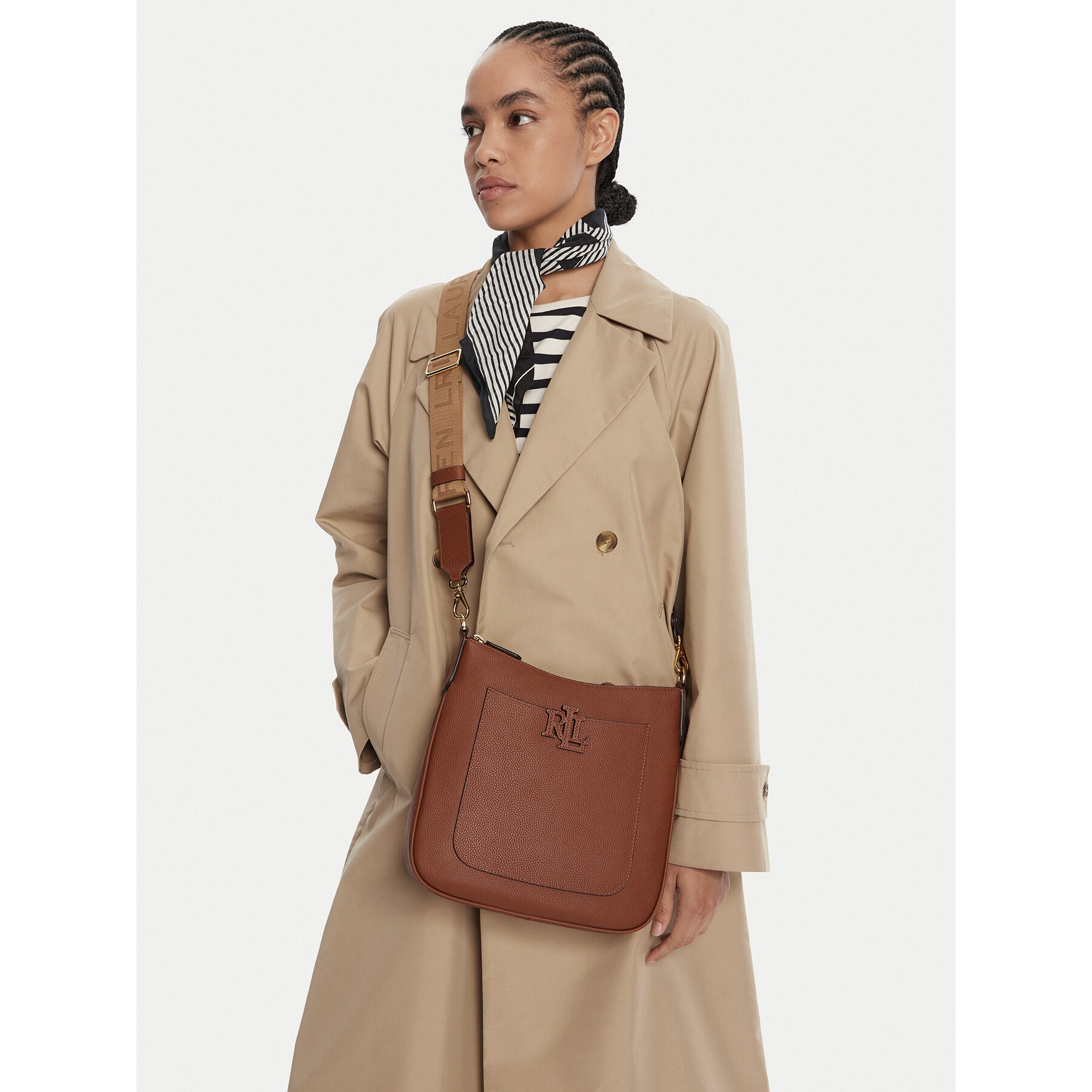 Ročna torba LAUREN RALPH LAUREN 431970152002 Rjava
