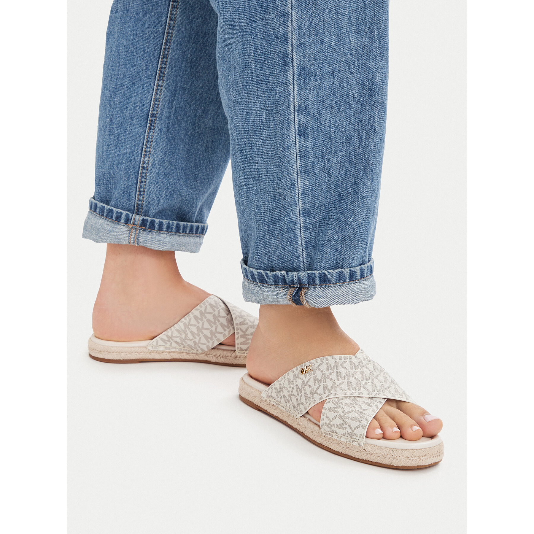 Espadrilky MICHAEL Michael Kors Kenzie 40R6KZFS1B Krémová