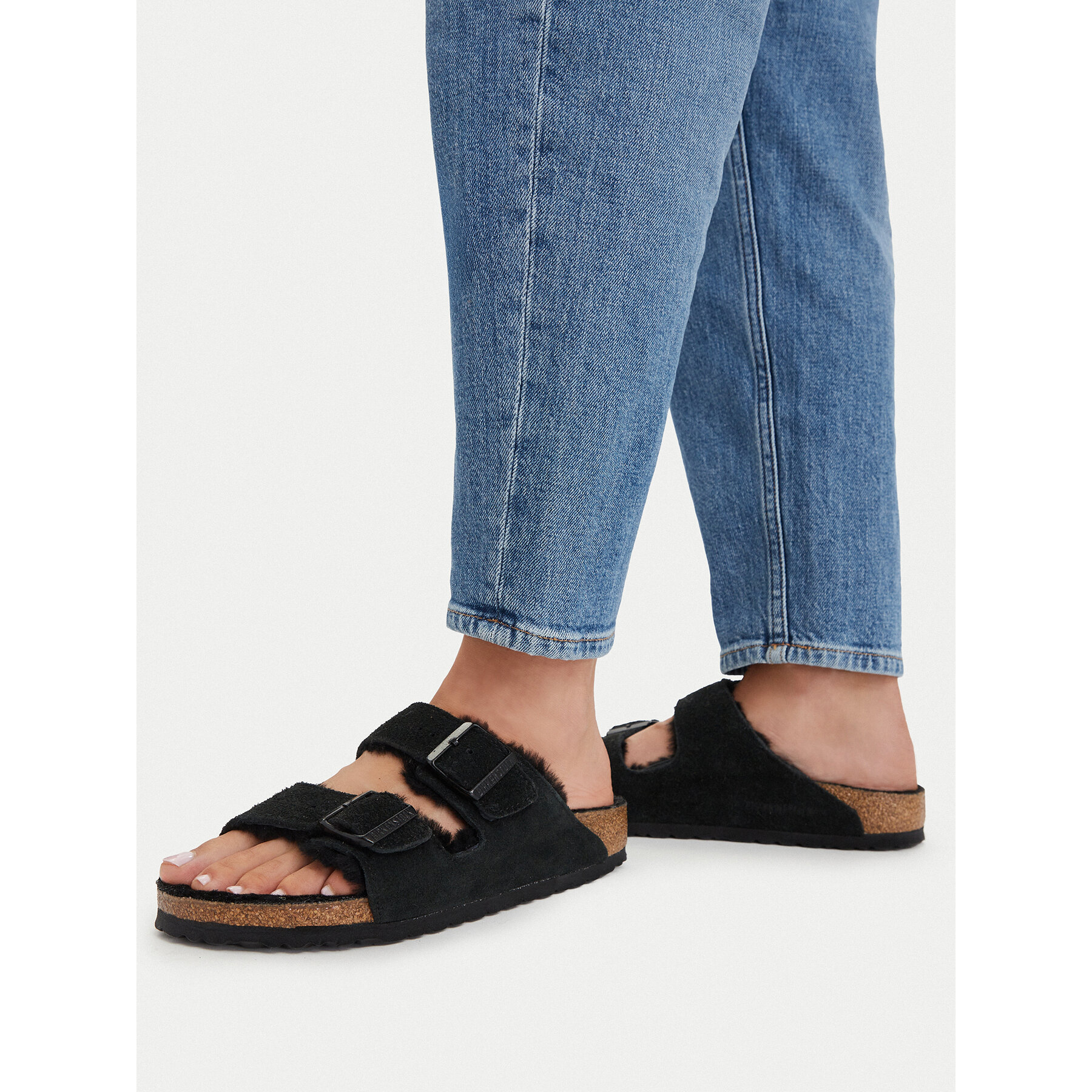 Natikači Birkenstock Arizona Shearling 0752663 Črna