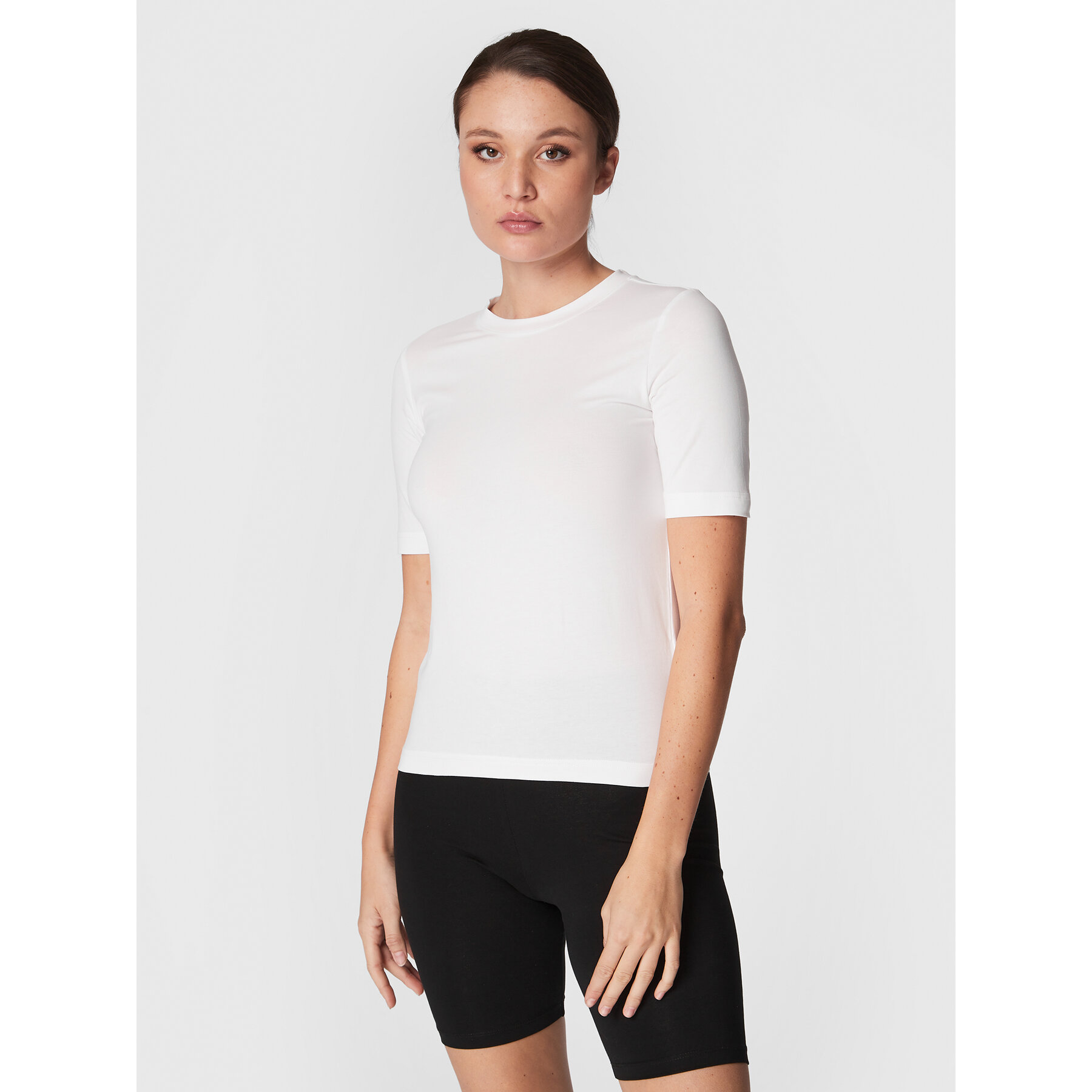 Gina Tricot T-shirt Basic 17937 Bianco Regular Fit