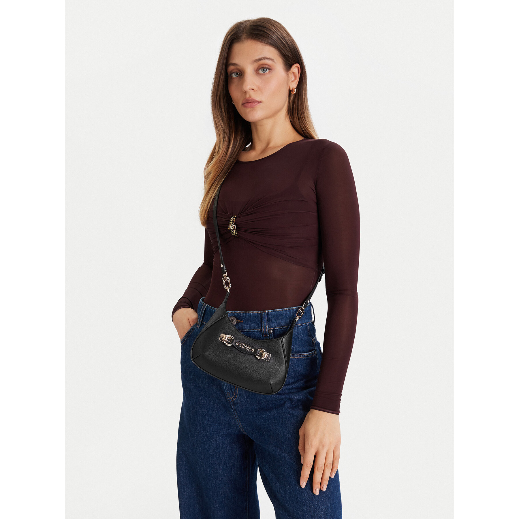 Kabelka Guess Mimina Mini HWBG80 15720 Čierna