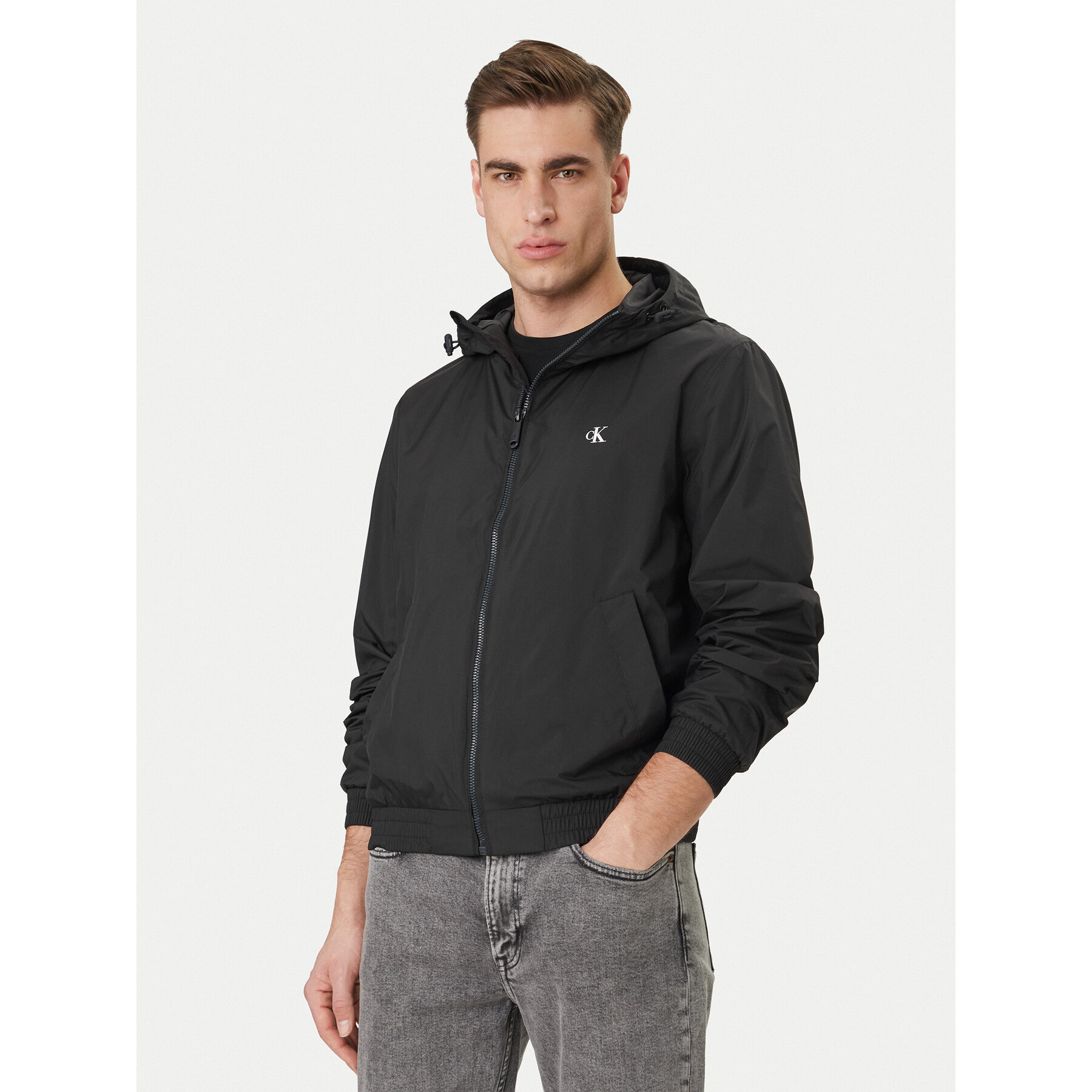 Calvin Klein Jeans Windjacke Harrington LV04RF521G Schwarz Regular Fit