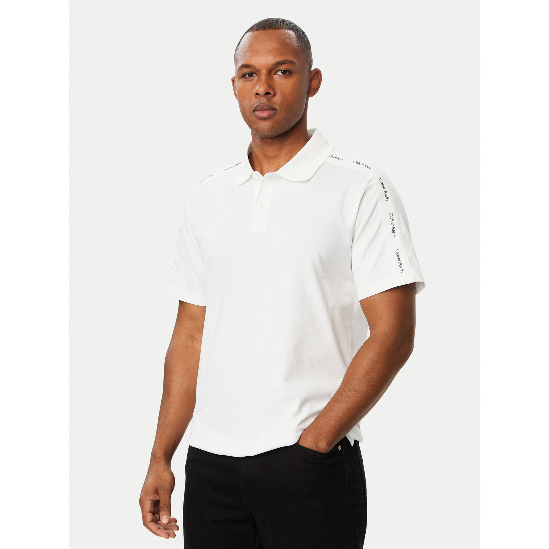 Calvin Klein Jeans Poloshirt LV04RH202G Weiß Regular Fit