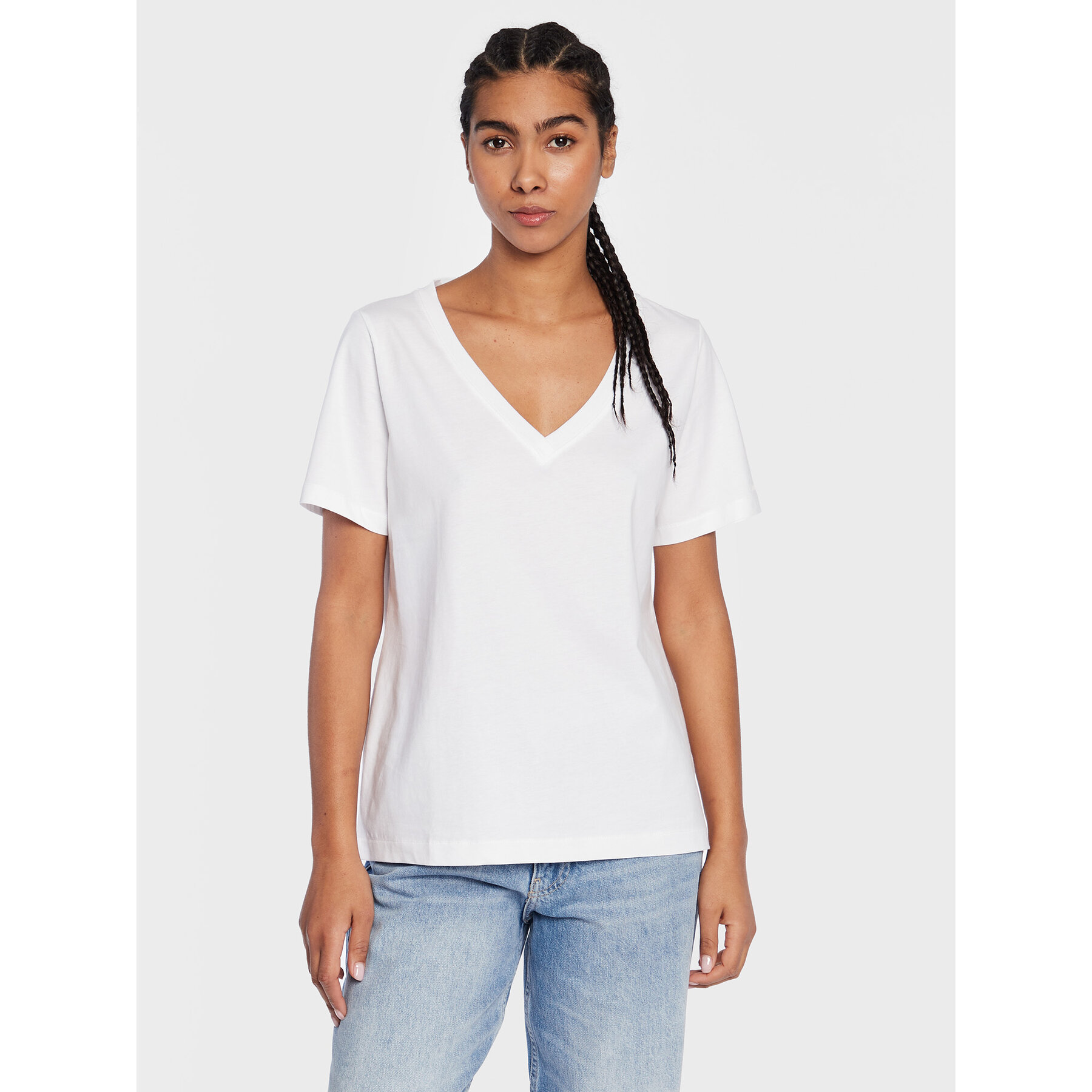 Calvin Klein Póló Smooth K20K205338 Fehér Regular Fit