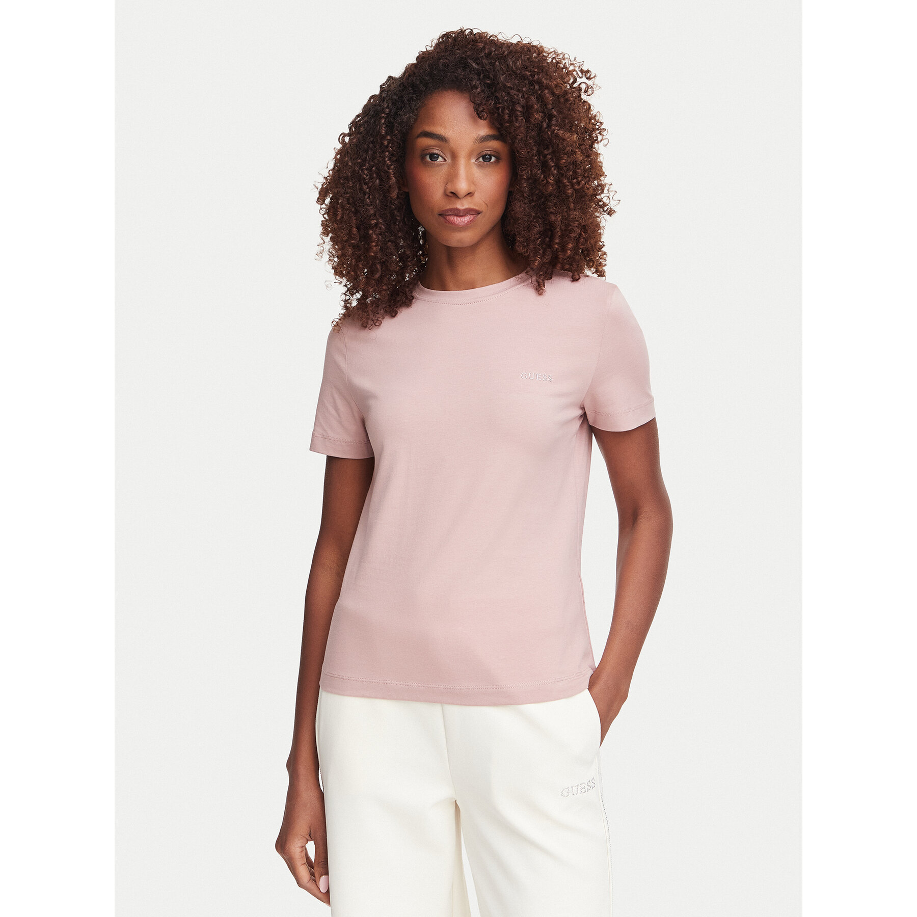 Guess T-Shirt V6RI07 J1314 Ροζ Regular Fit