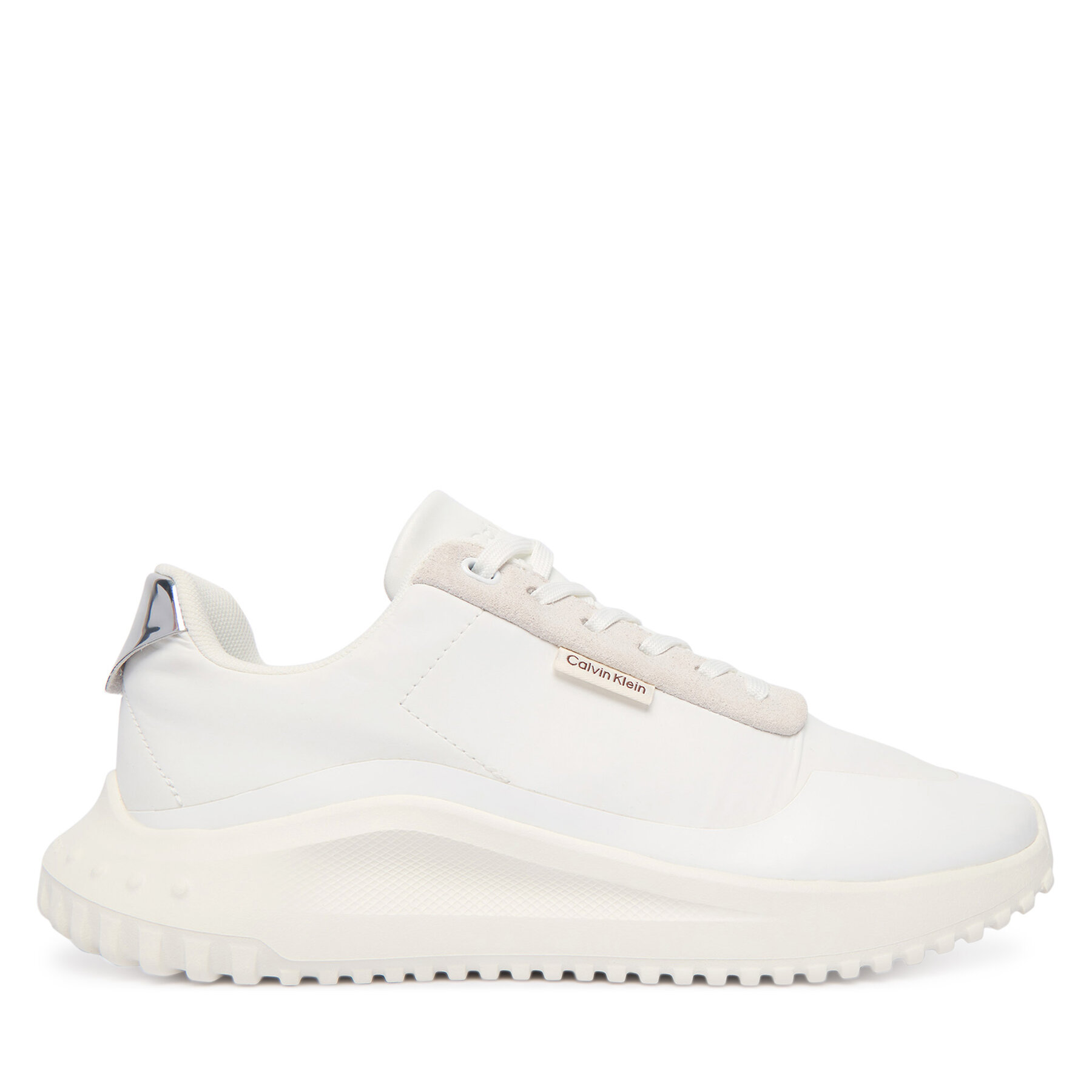 Sneakersy Calvin Klein Eva Runner Lace Up Mat Mix YW0YW02016 Biela