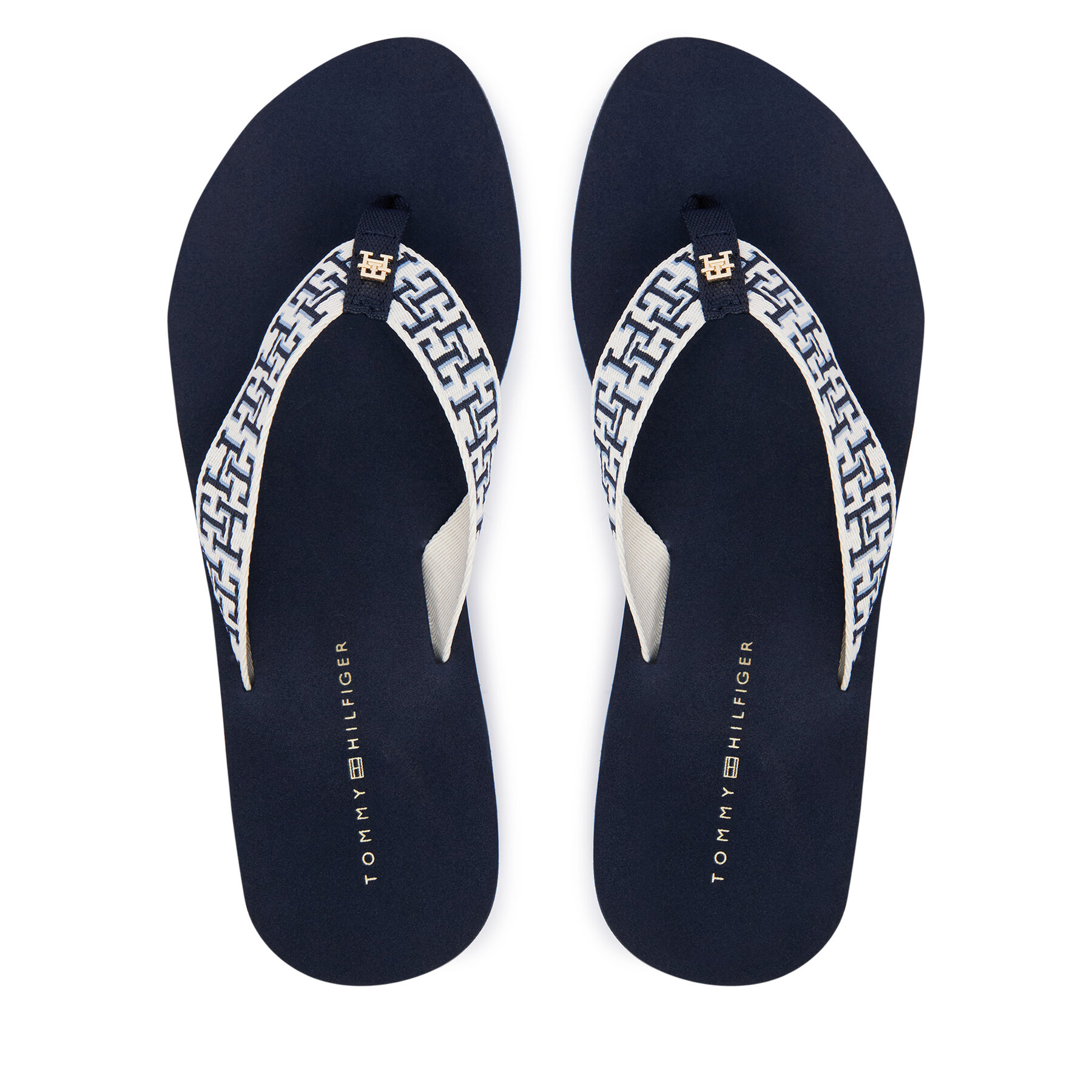 Flip flop Tommy Hilfiger Mono Wedge Summer Sandal FW0FW09696 Bleumarin