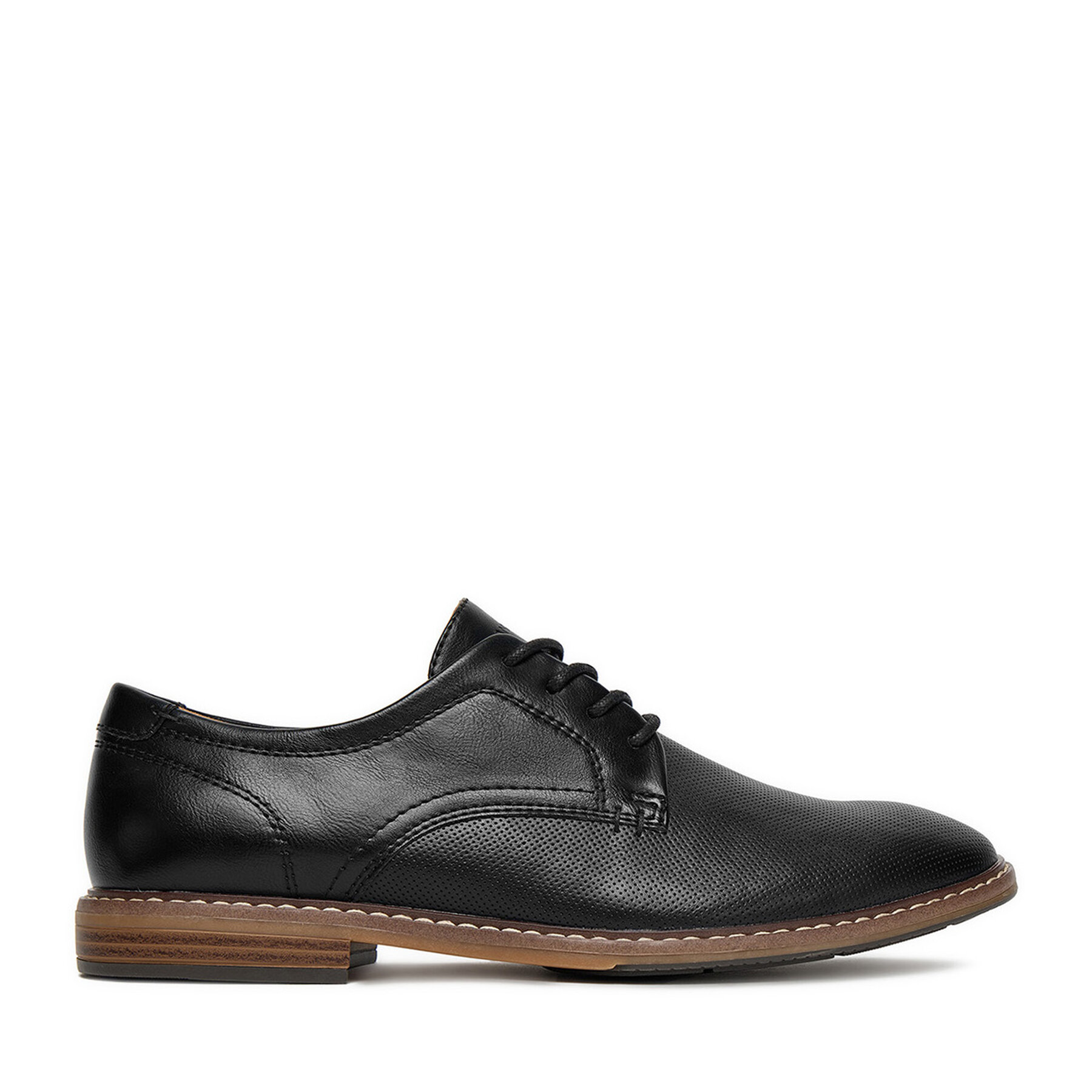 Lanetti Herren Halbschuhe, Schuhgröße 41, Schwarz, CEO-1897 123AM