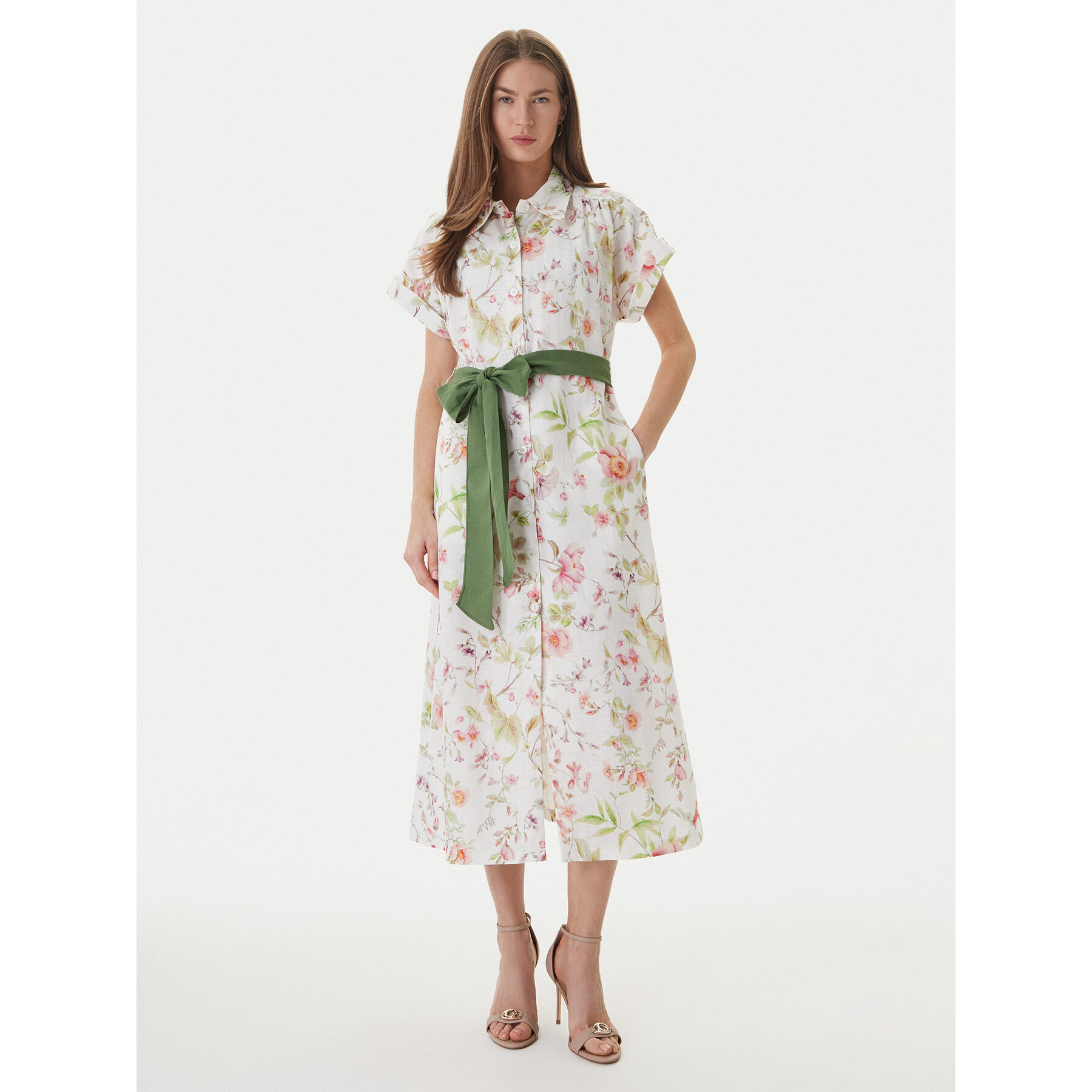 Luisa Spagnoli Hemdkleid Pilea 543227 Écru Regular Fit