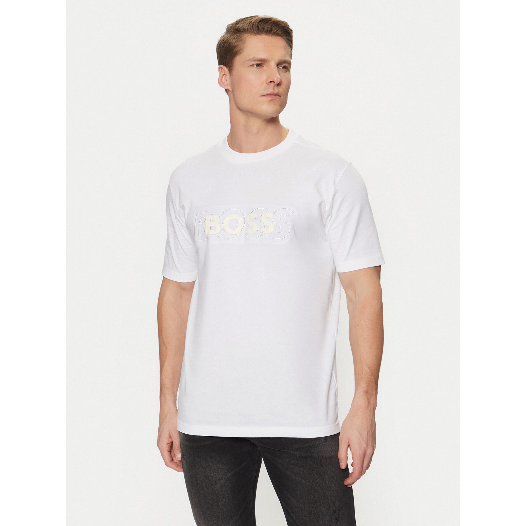 BOSS T-shirt 50531271 Bianco Regular Fit