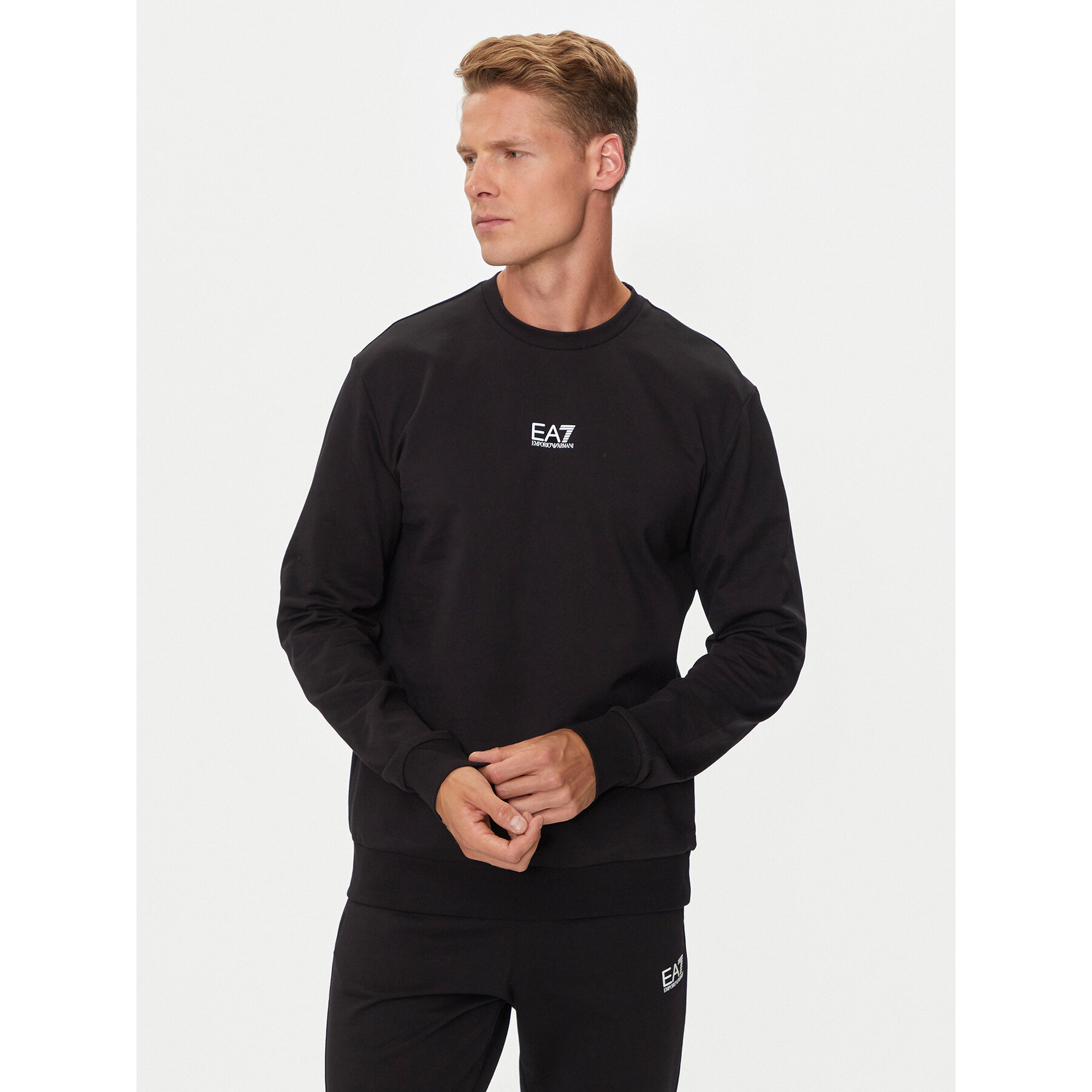 EA7 Emporio Armani Sweatshirt 8NPM30 Pjvrz 1200 Schwarz Regular Fit