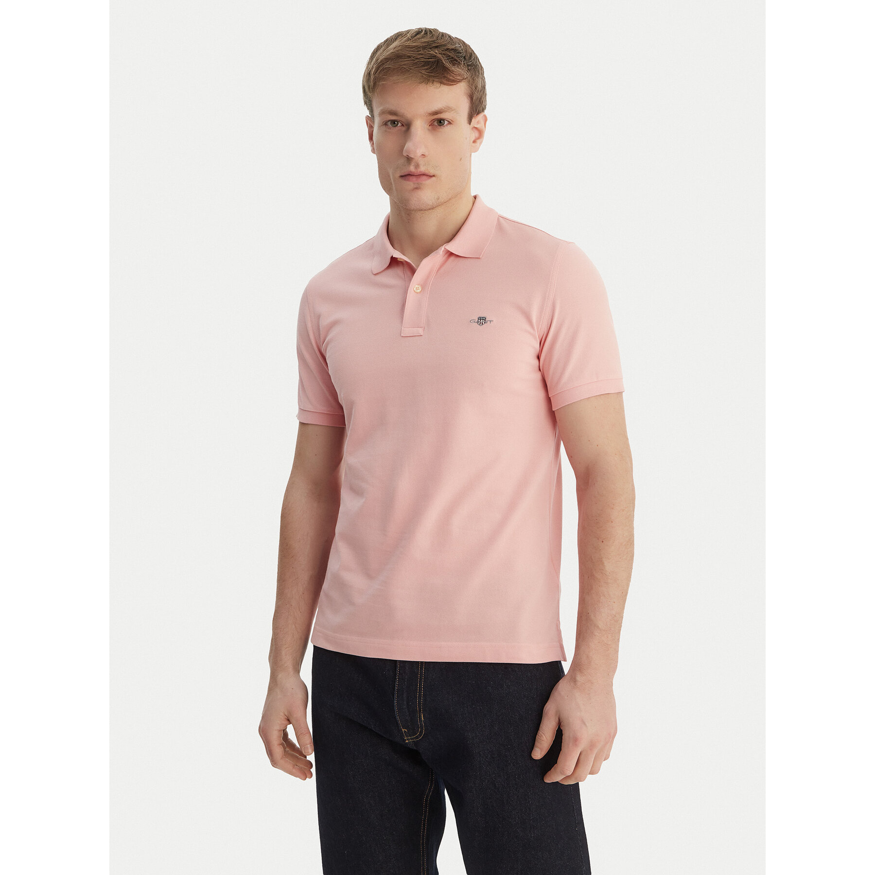Gant Polo majica Shield 2220 Roza Slim Fit