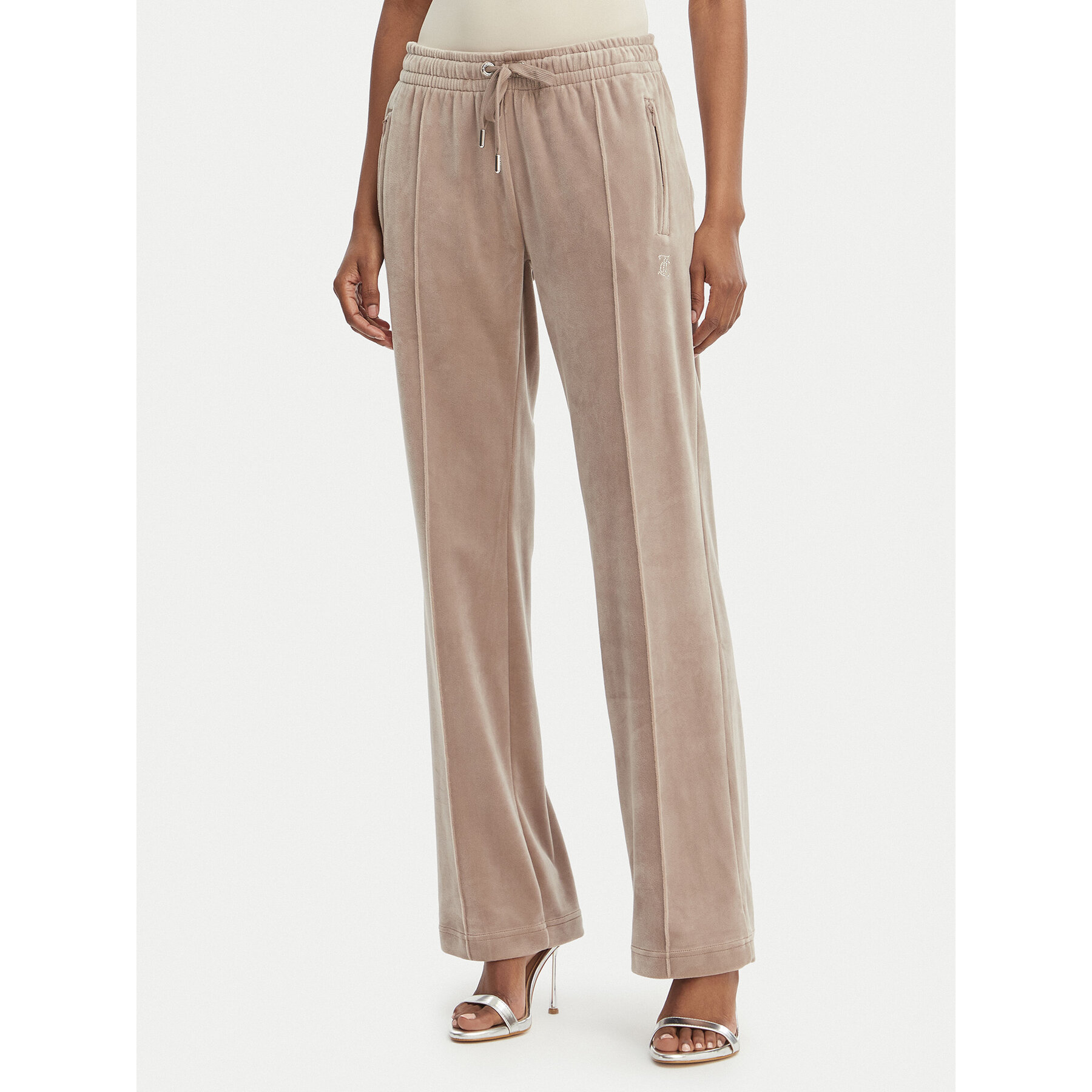 Juicy Couture Donji dio trenerke Tina JCWBJ126327 Bež Straight Leg