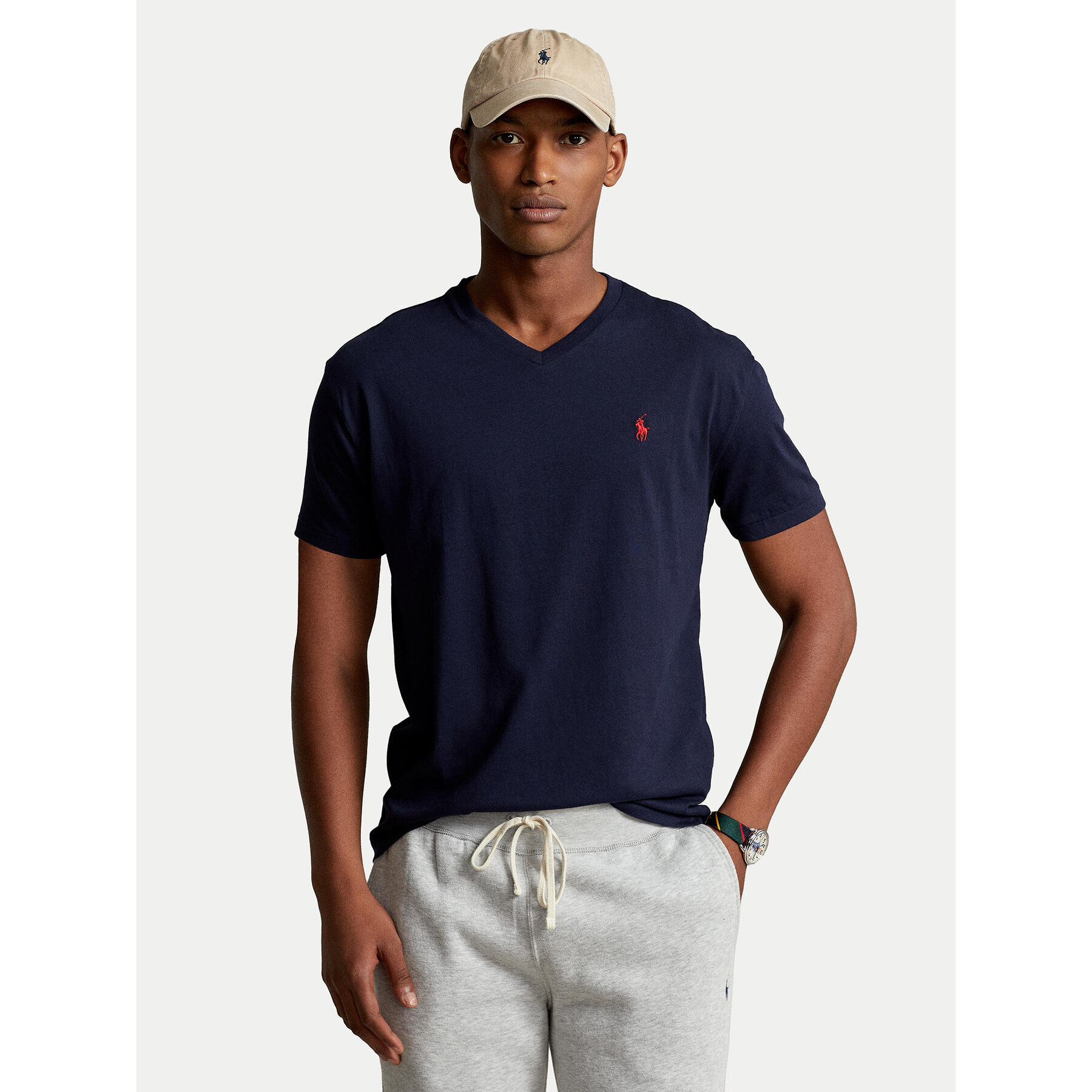 Polo Ralph Lauren Férfiak Sötétkék Póló 710708261 Classic Fit