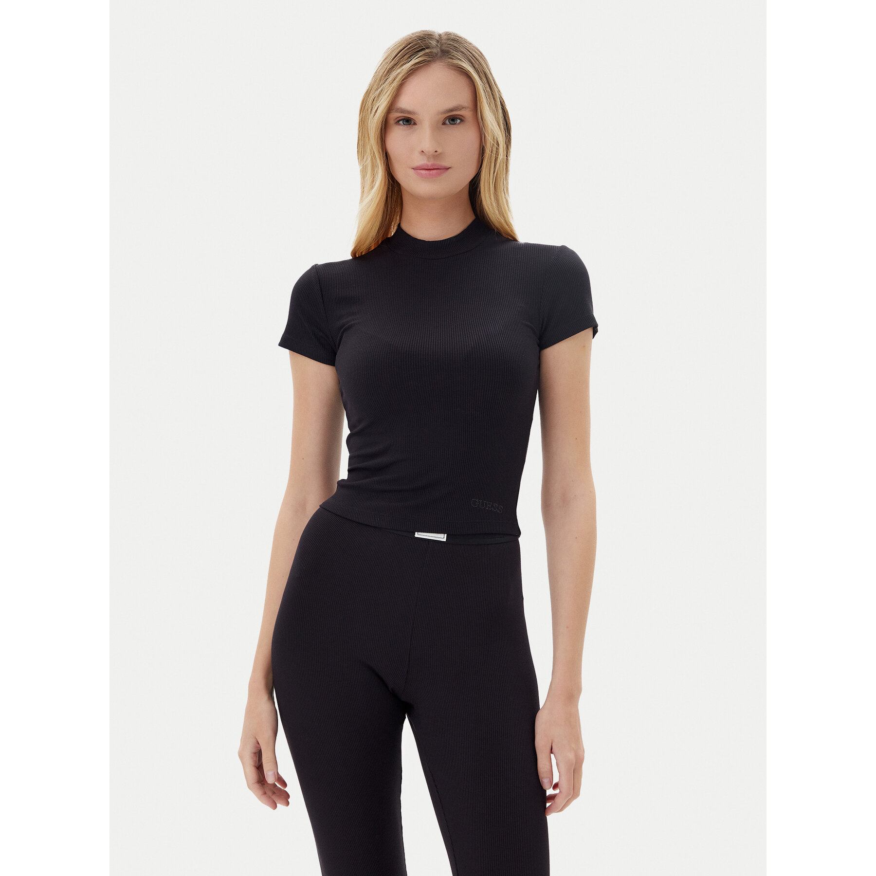 Guess Póló O5GP04 KCDA2 Fekete Slim Fit