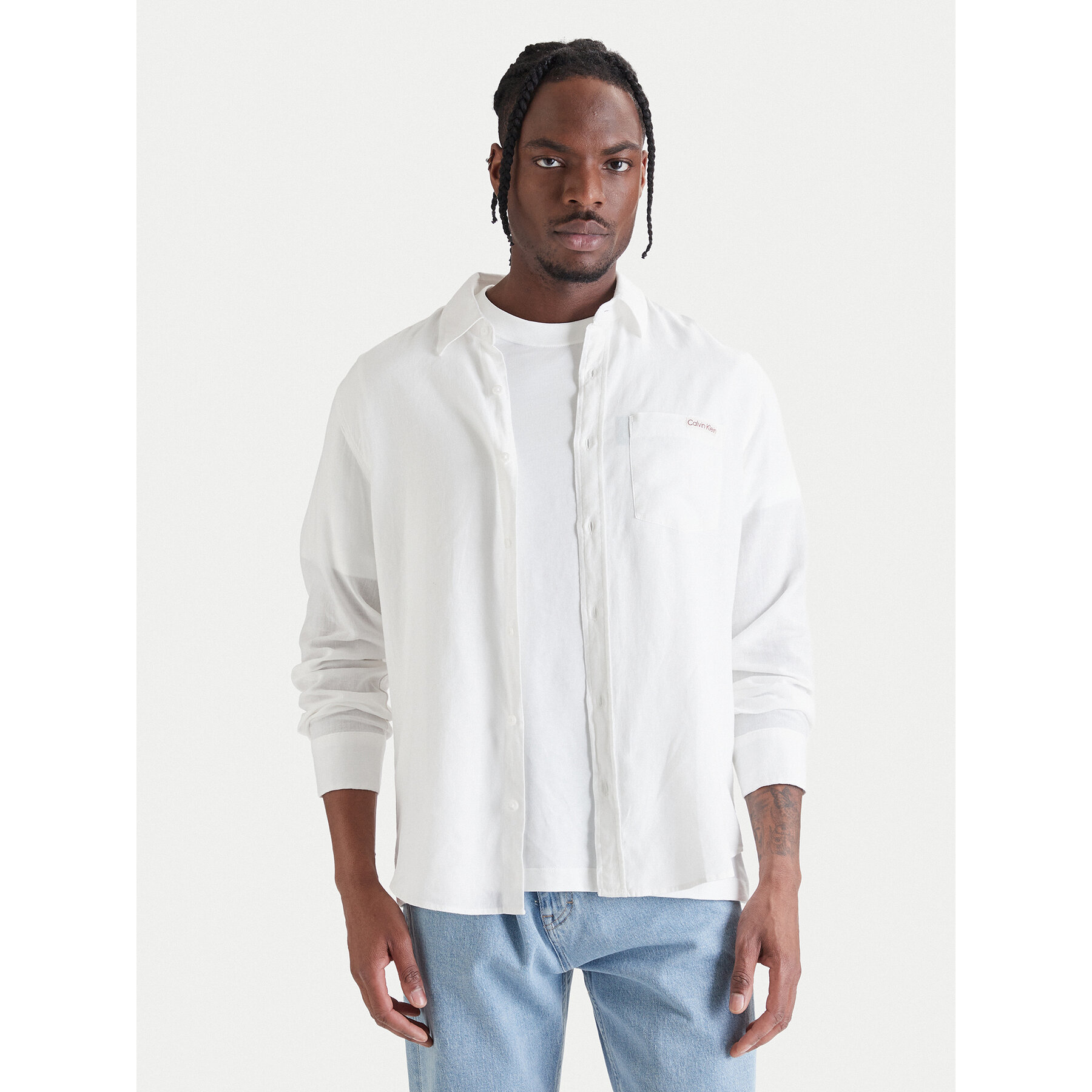 Calvin Klein Jeans Hemd LV04RF121G Weiß Regular Fit