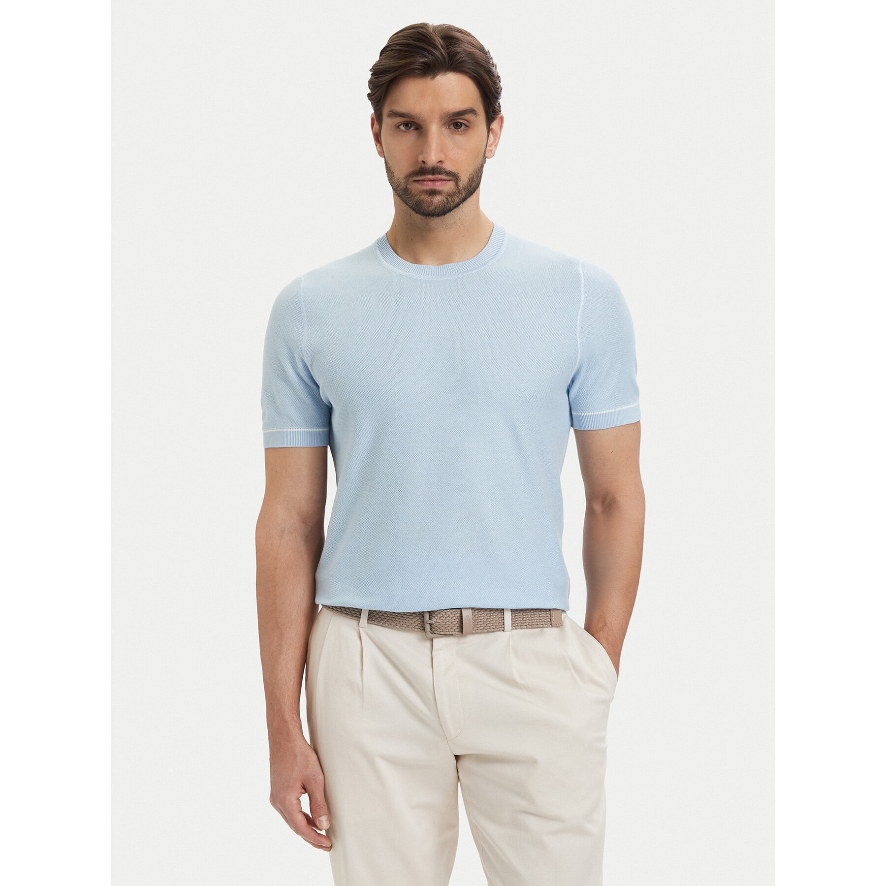 BOSS Majica H-Nalon 50560482 Modra Regular Fit
