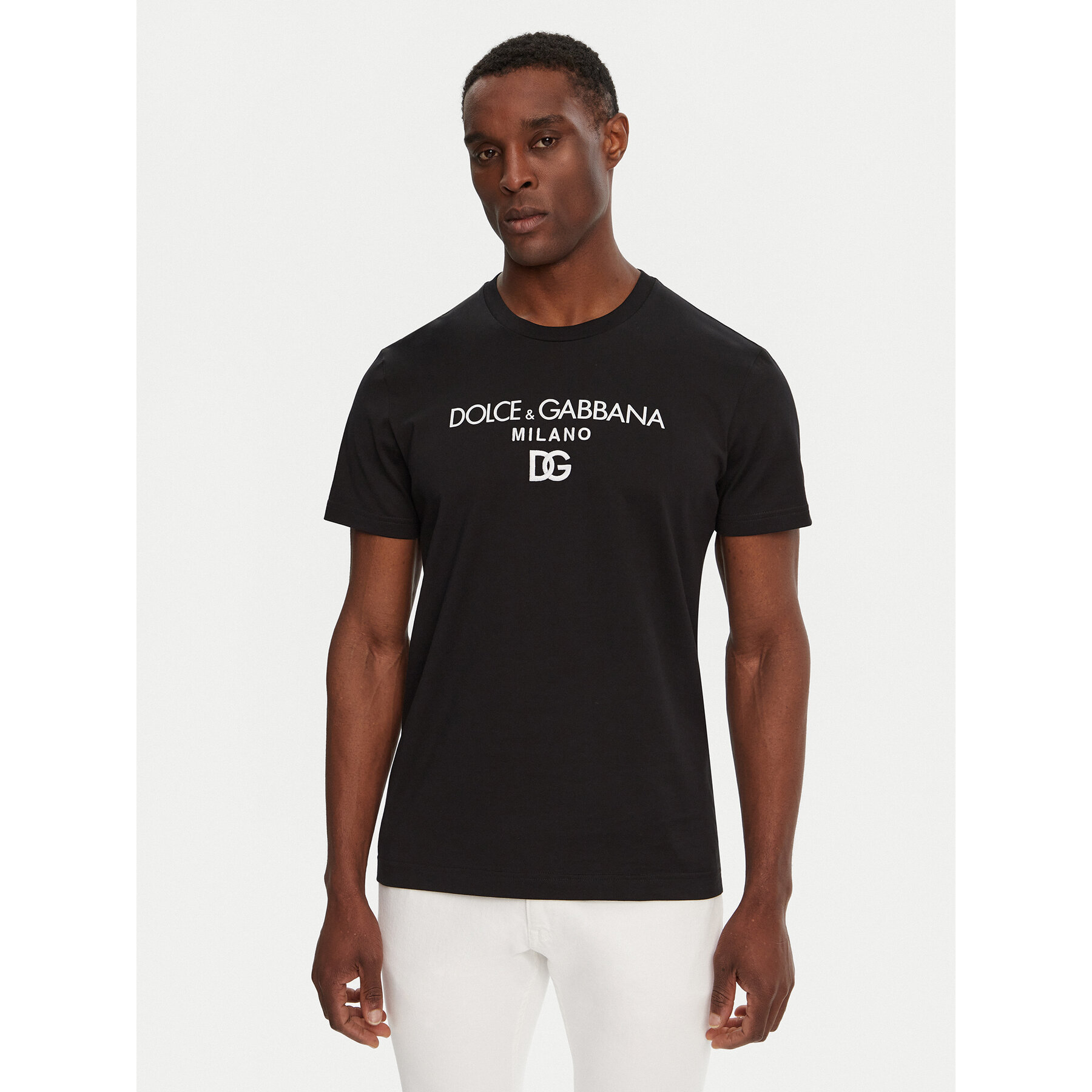 Dolce&Gabbana Póló G8PD7Z G7B9X Fekete Regular Fit