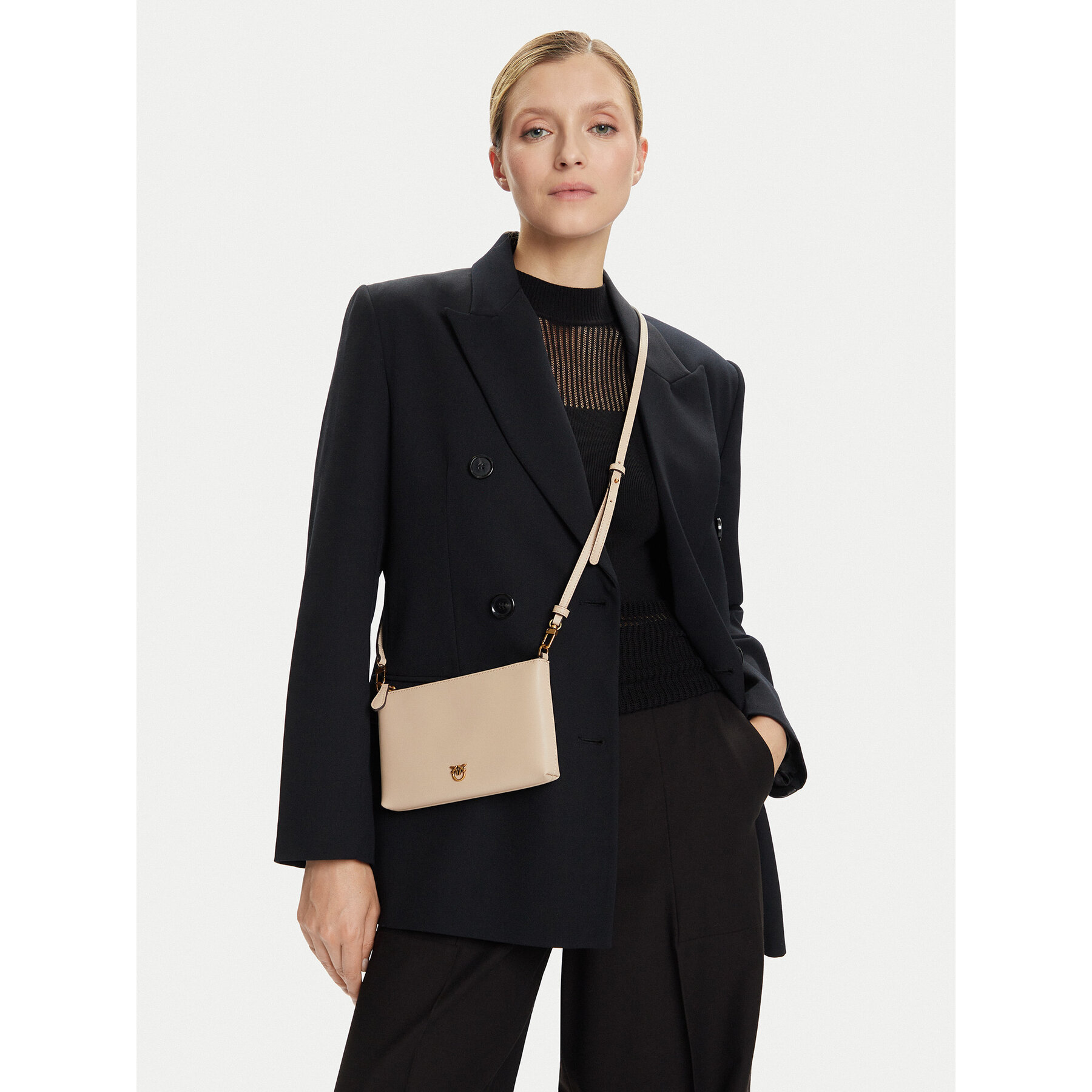 Τσάντα PINKO Flat Horizontal Mini AI 25-26 104277 A0F1 Μπεζ