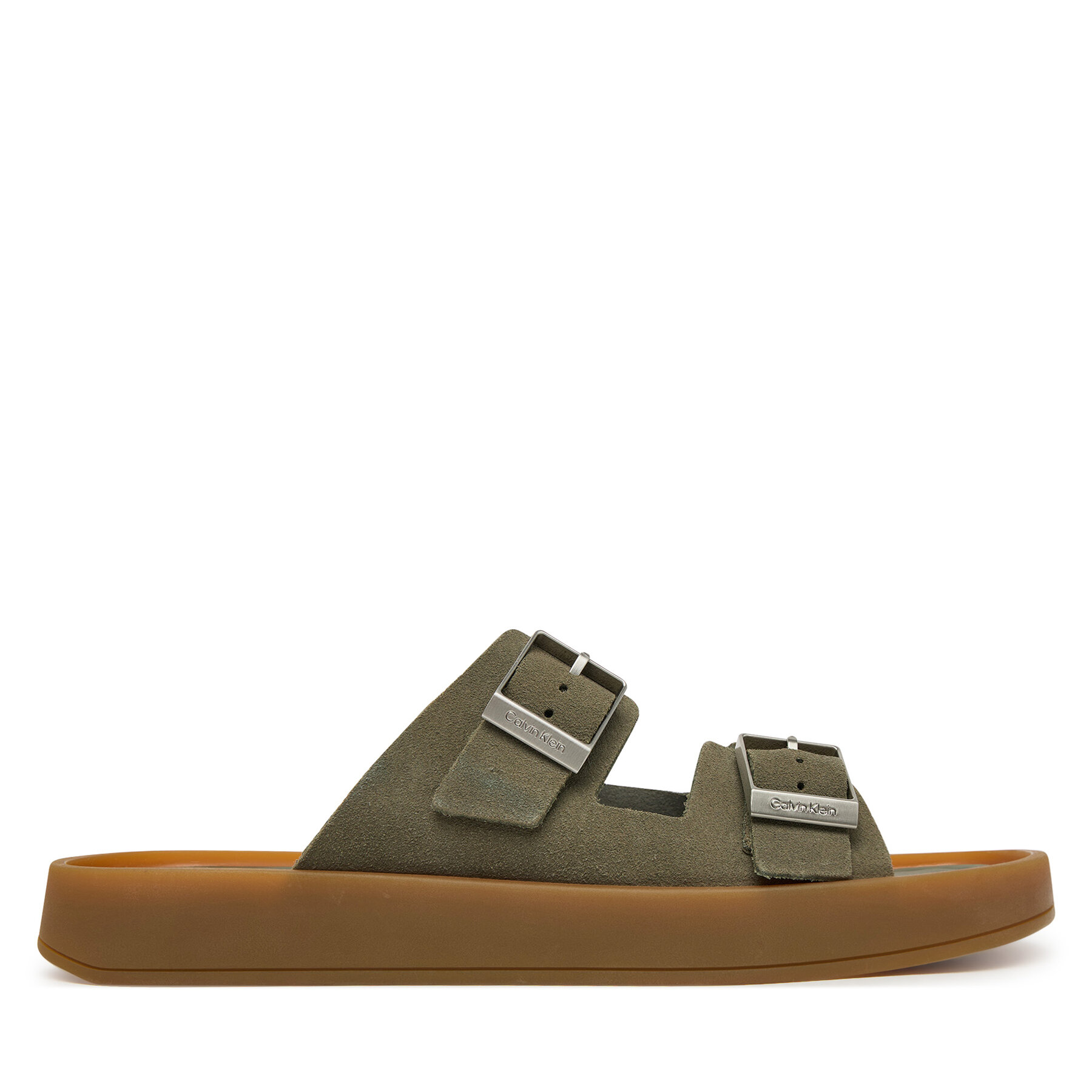 Şlapi Calvin Klein Ergon Double Bar Sandal Su HM0HM02094 Verde