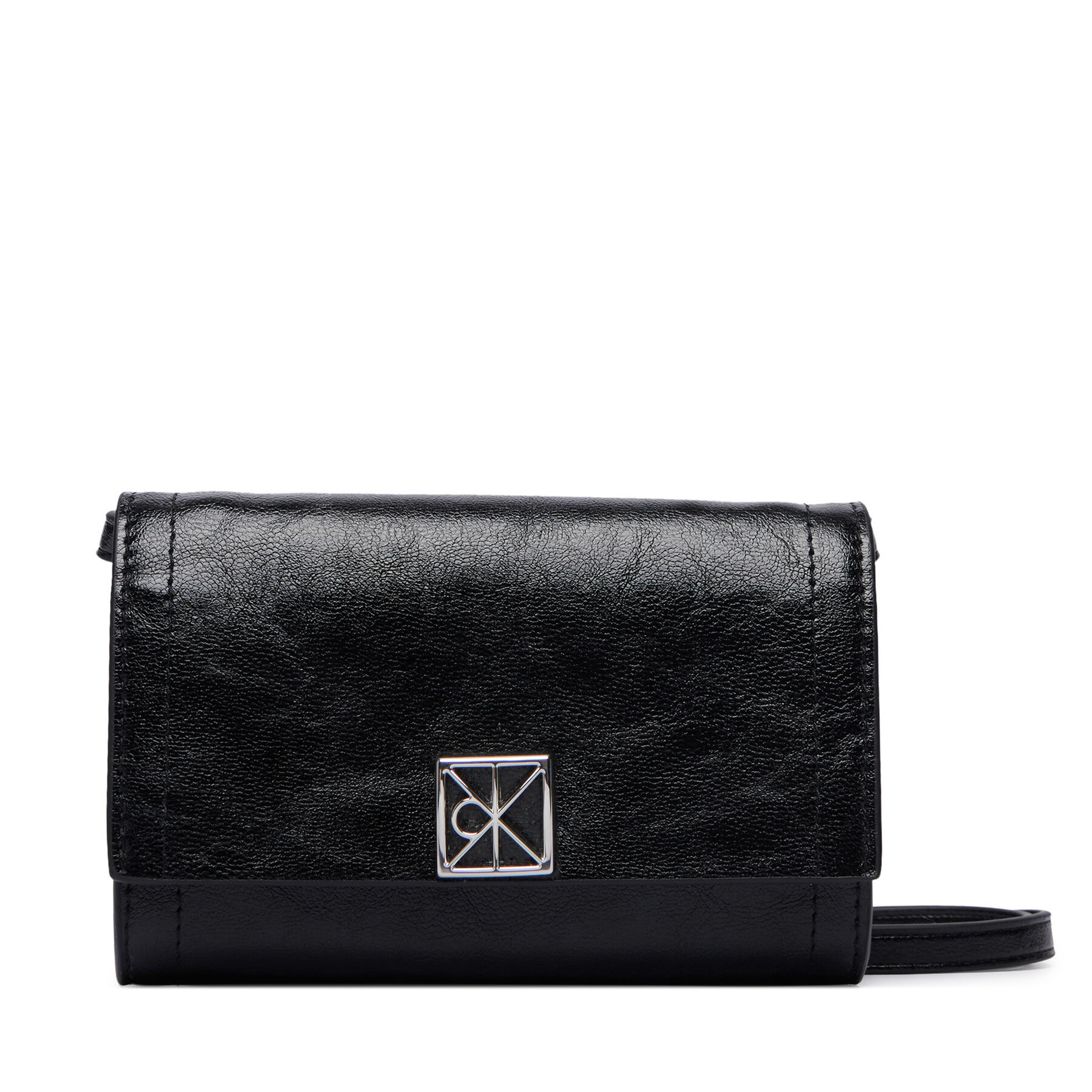 Geantă Calvin Klein Emblem Wallet On Strap LV04F1218G Negru