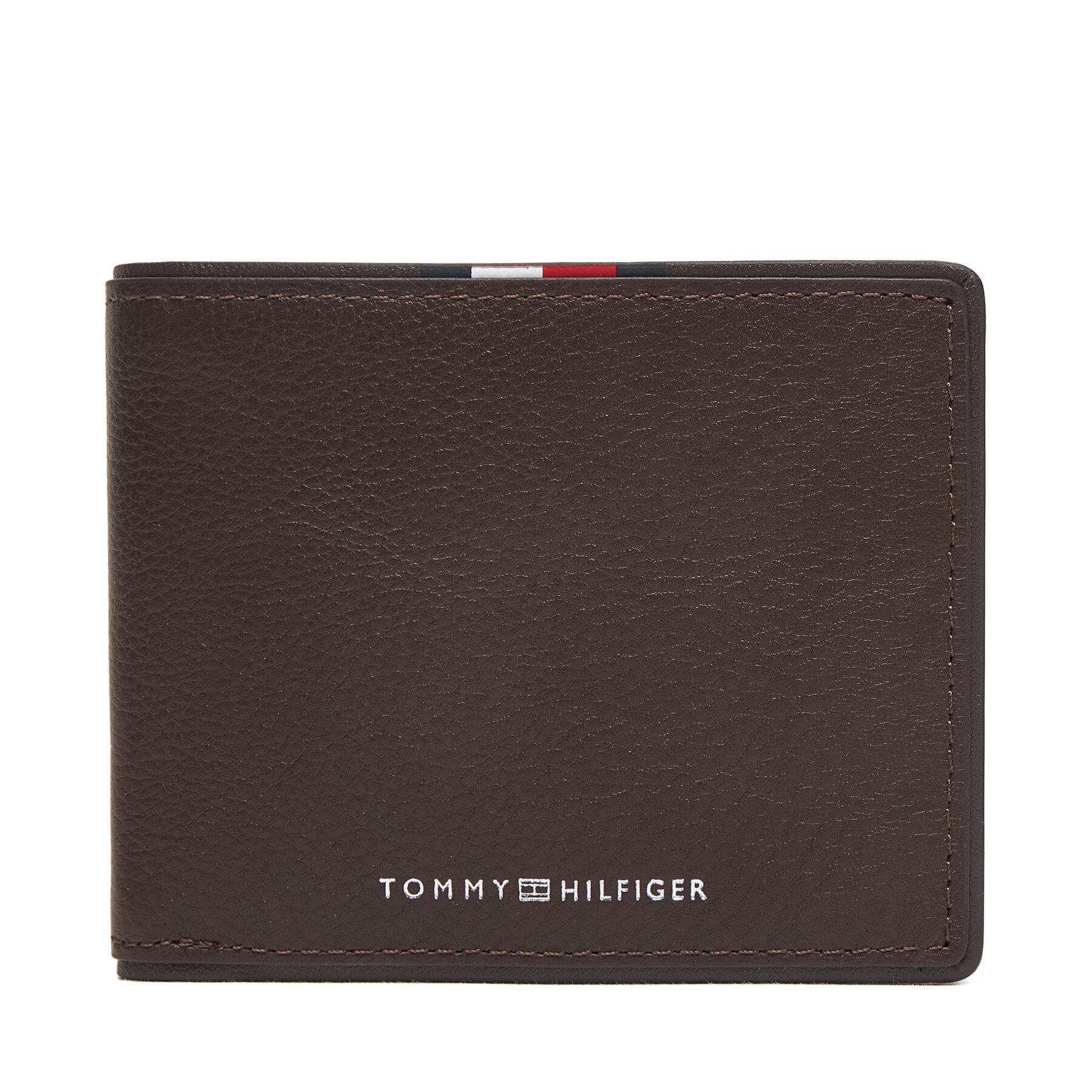 Portafoglio grande da uomo Tommy Hilfiger Th Corp Mini Cc Wallet AM0AM13739 Marrone, Taglia OS, taglia : OS
