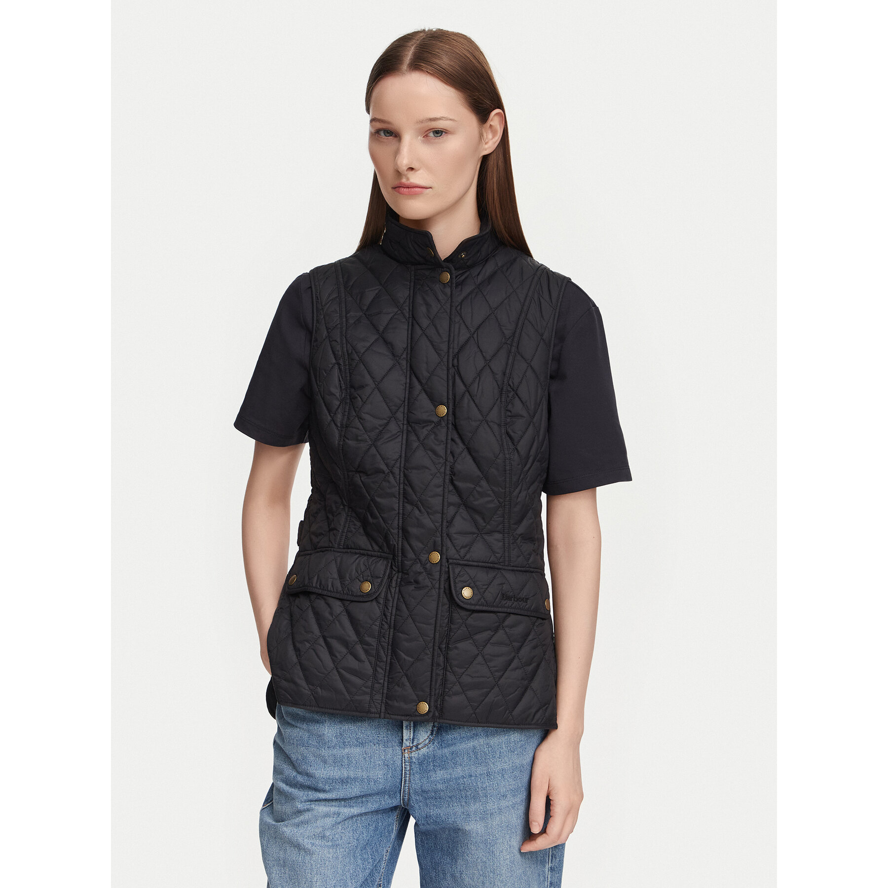 Barbour Bodywarmer Otterburn LGI0003BK11 Schwarz Regular Fit