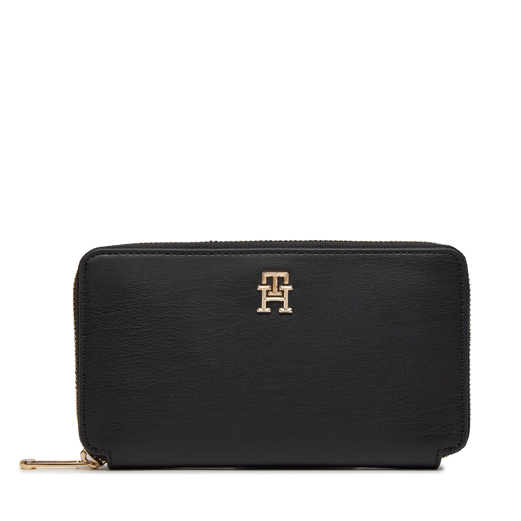 Portofel Mare de Damă Tommy Hilfiger Iconic Tommy Large Za AW0AW16009 Negru