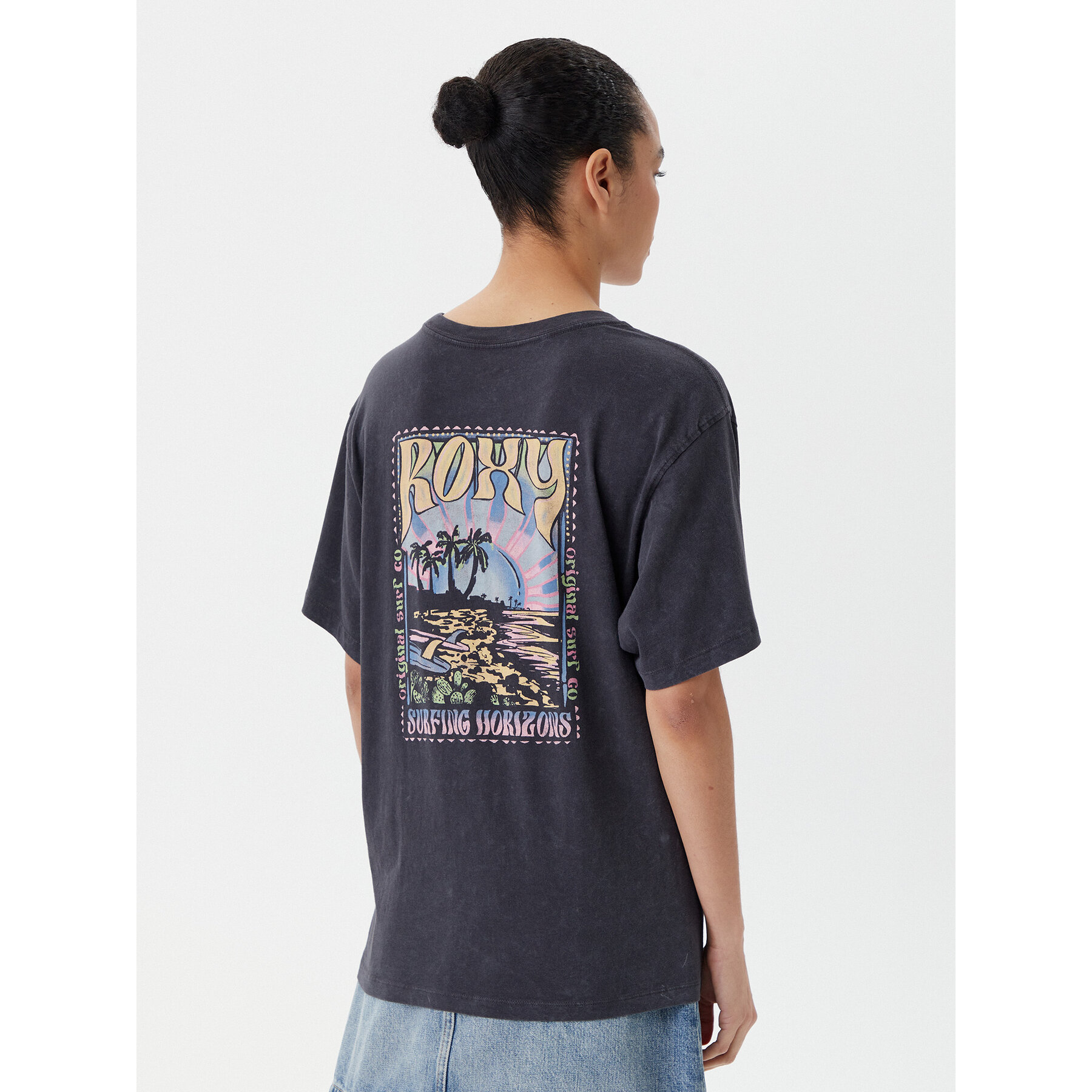Roxy T-Shirt ERJZT05905 Γκρι Oversize