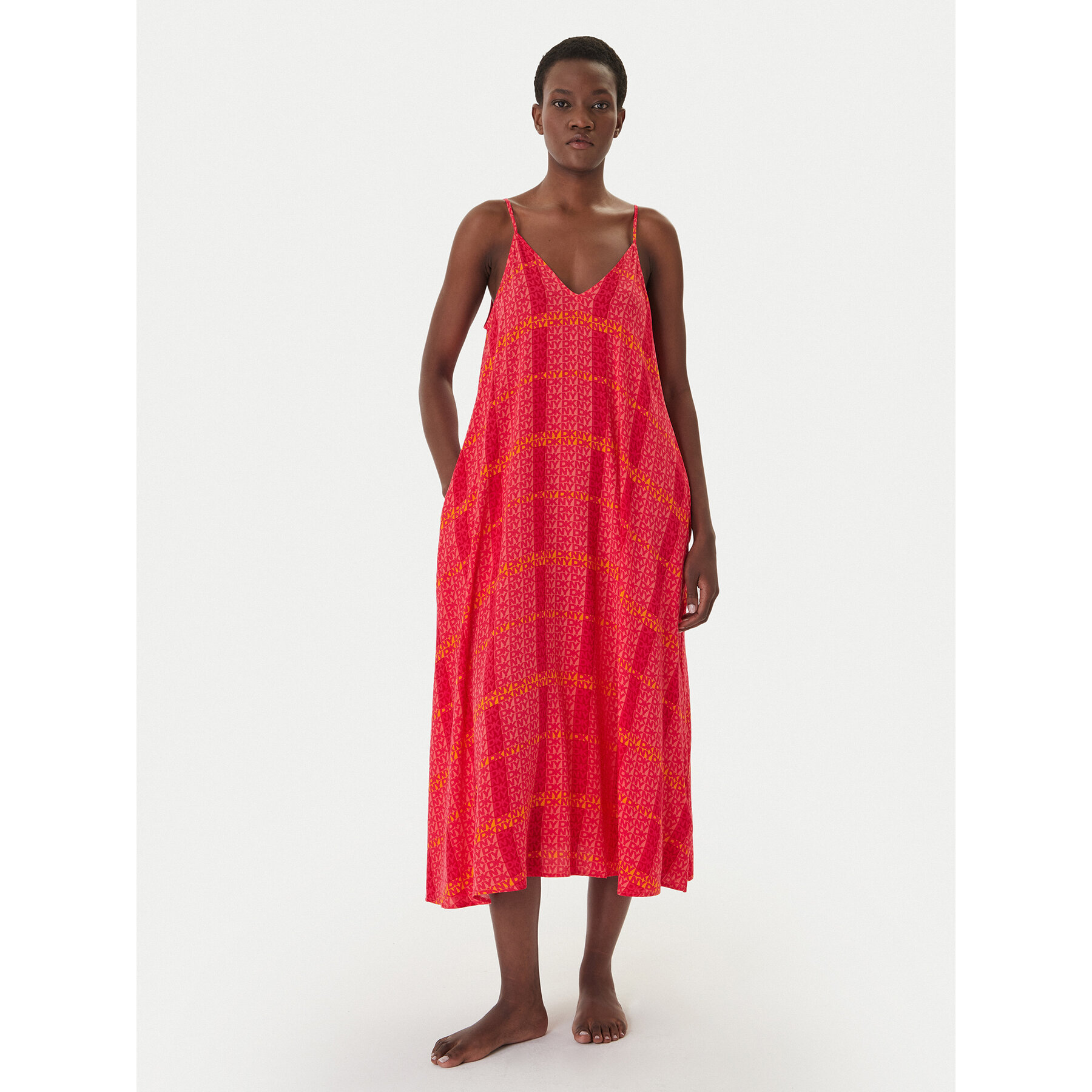 DKNY Nachthemd YI60113 Rosa Regular Fit