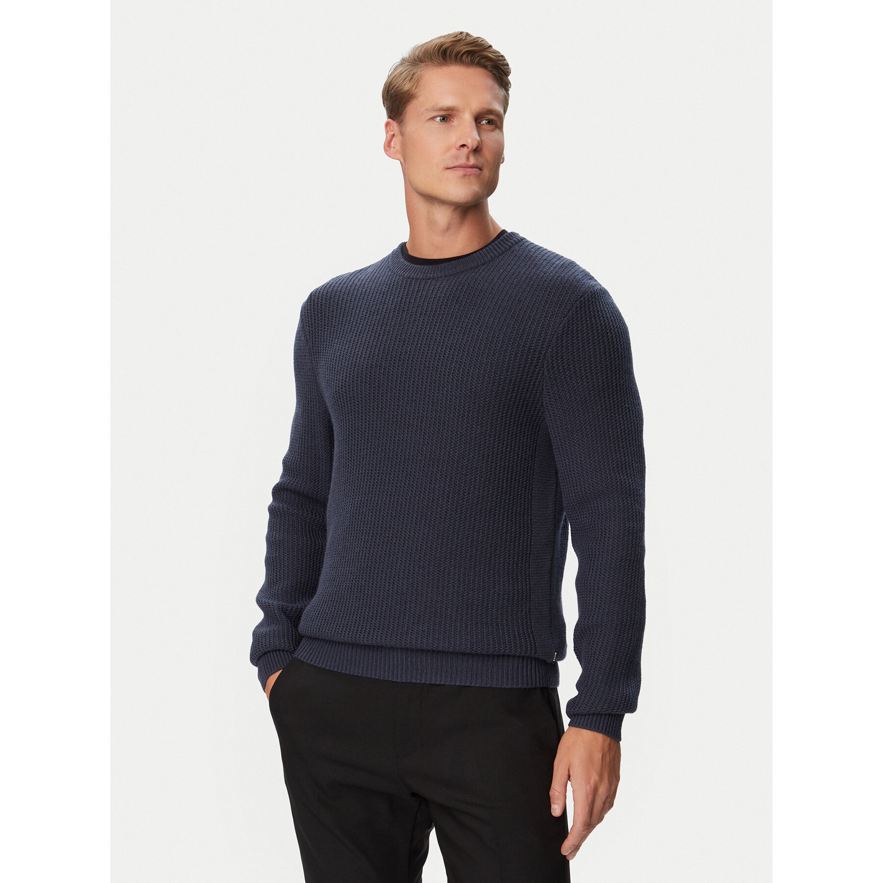 BOSS Pullover Fiocchetto 50570646 Blau Regular Fit